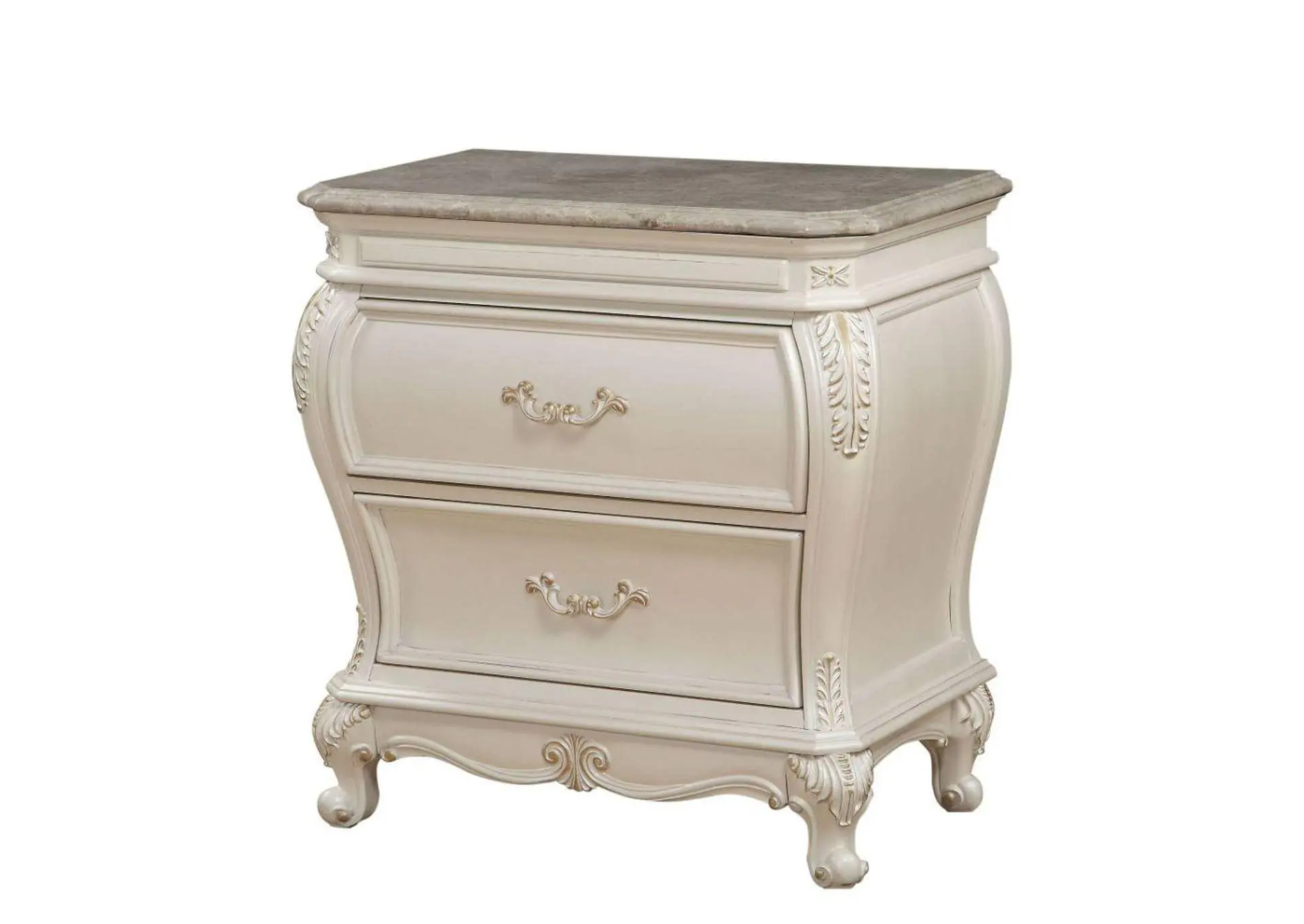 Chantelle Nightstand with Marble Top