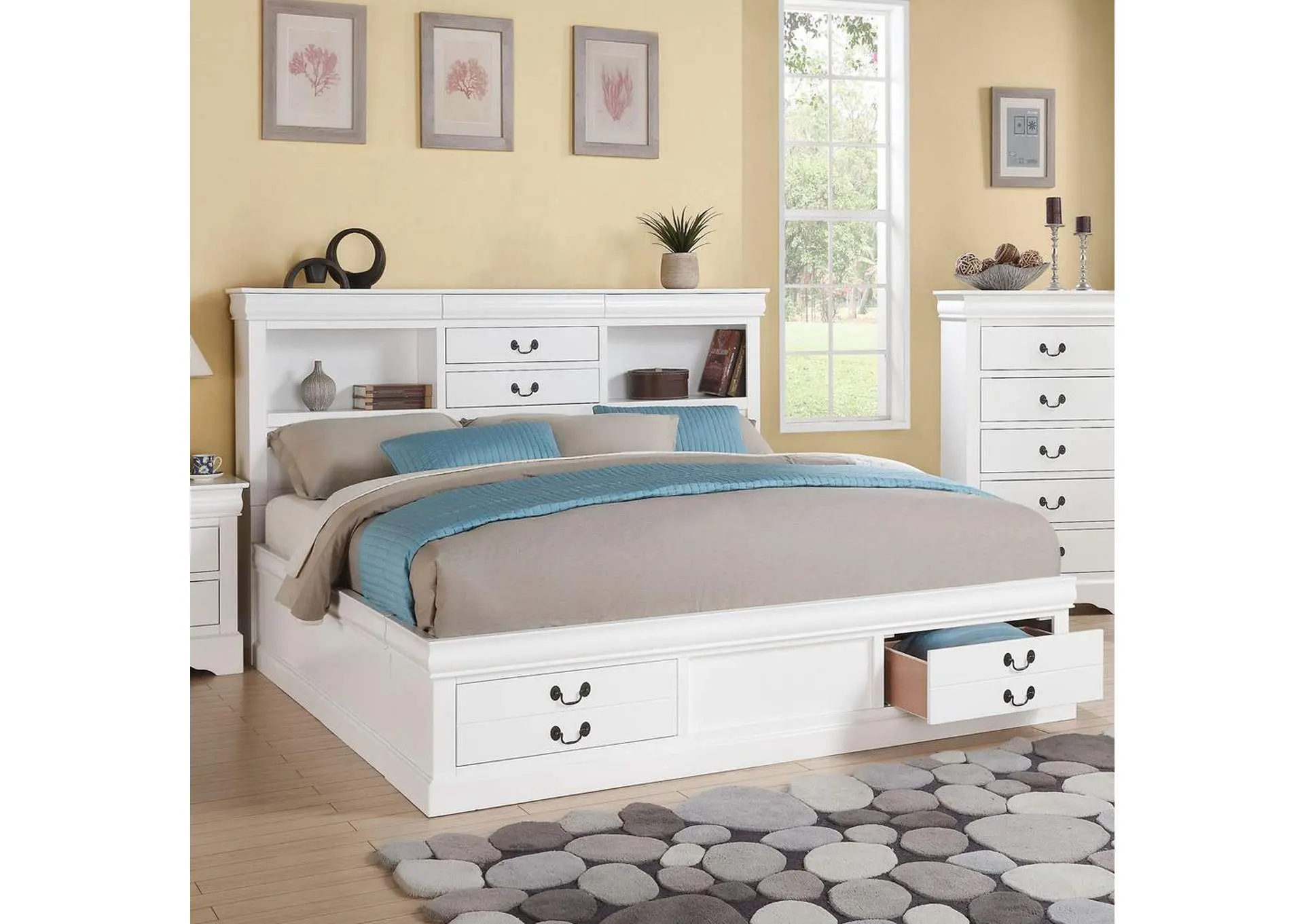 Louis Philippe Iii Ek Bed with Storage