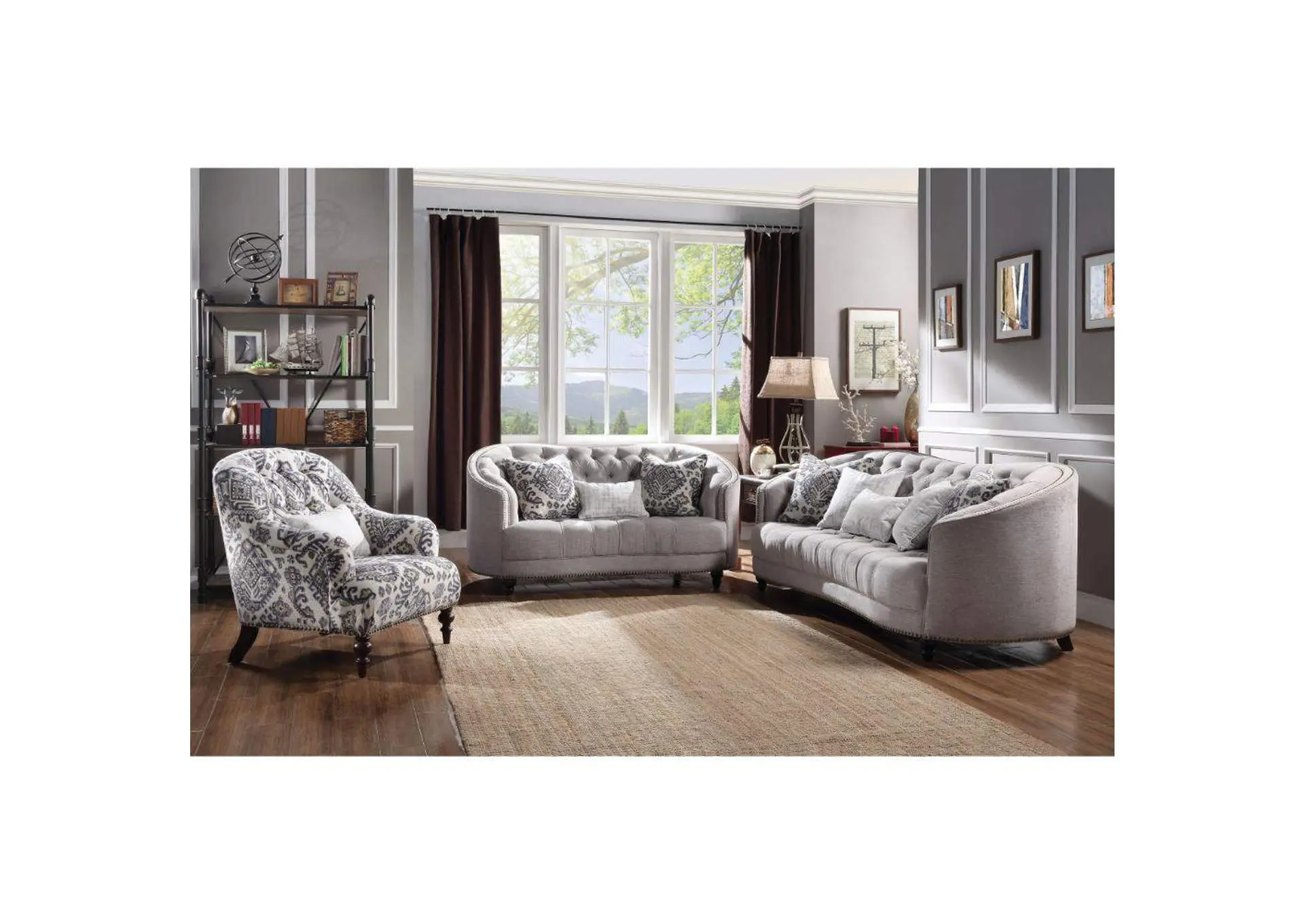 Saira Loveseat with 3 Pillows