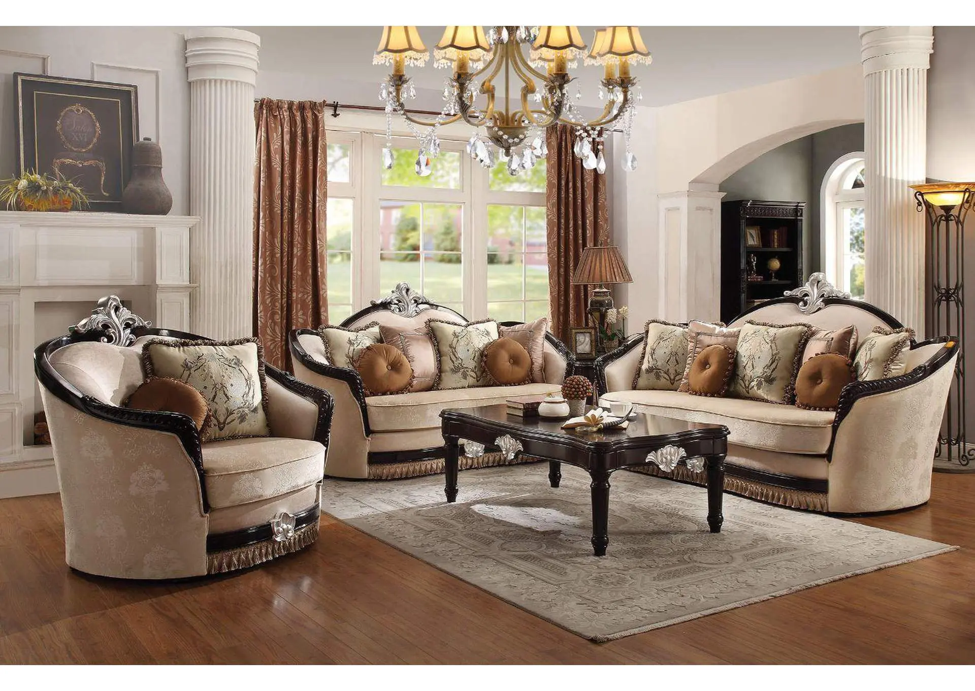 Ernestine Sofa with 7 Pillows