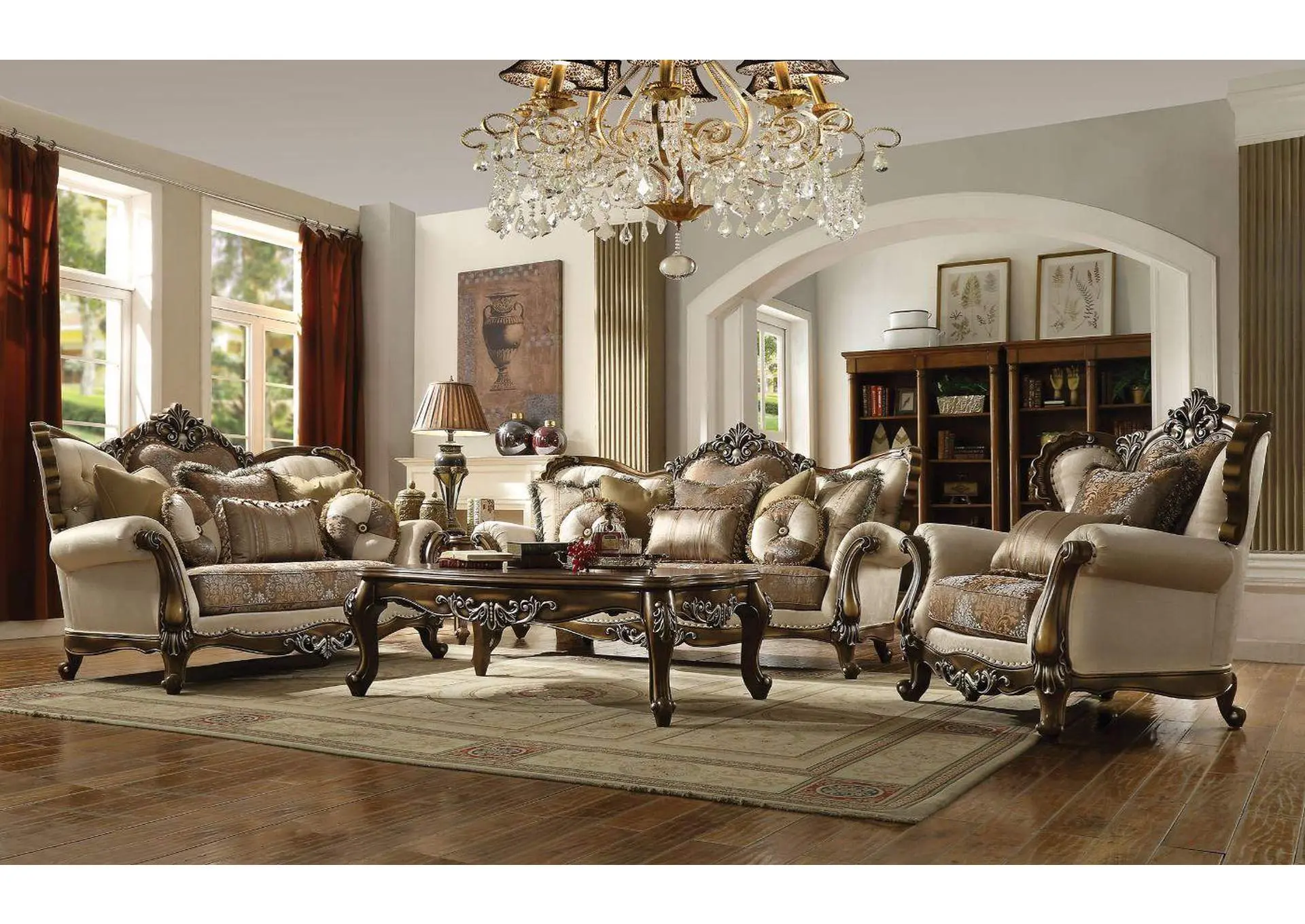 Latisha Sofa with 8 Pillows - Same Lv01576