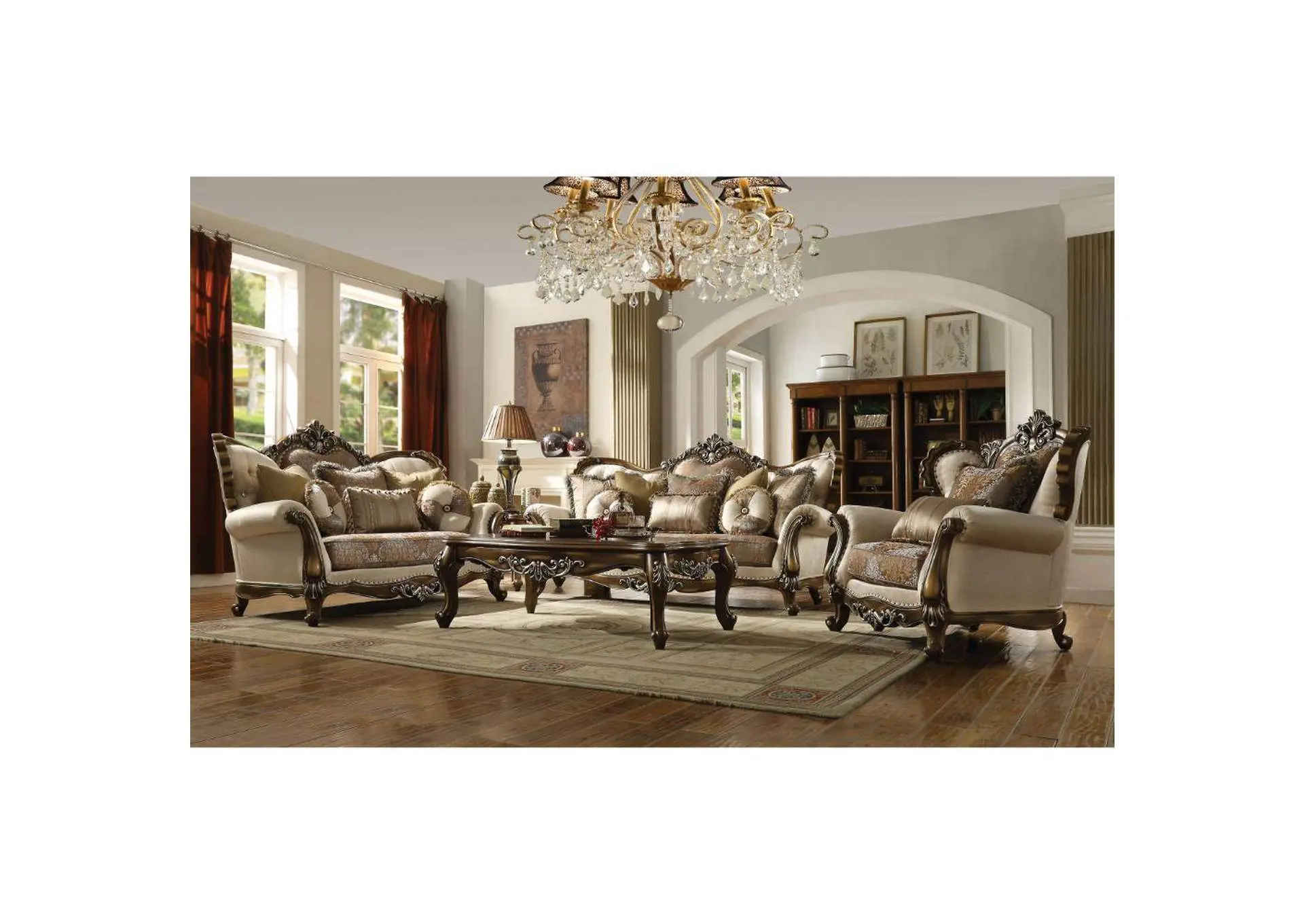 Latisha Loveseat with 6 Pillows - Same Lv01577