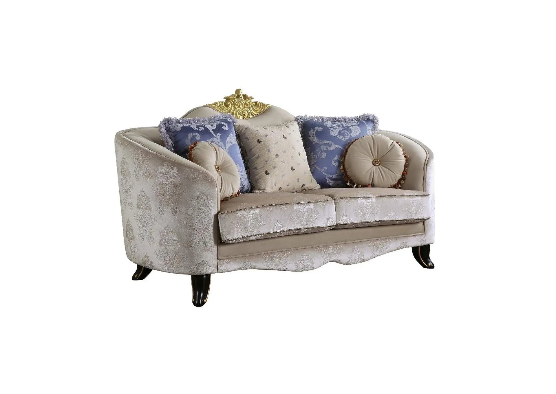 Sheridan Loveseat with 5 Pillows