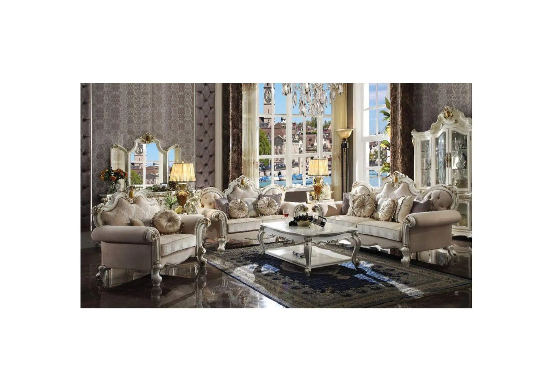 Picardy Sofa with 7 Pillows