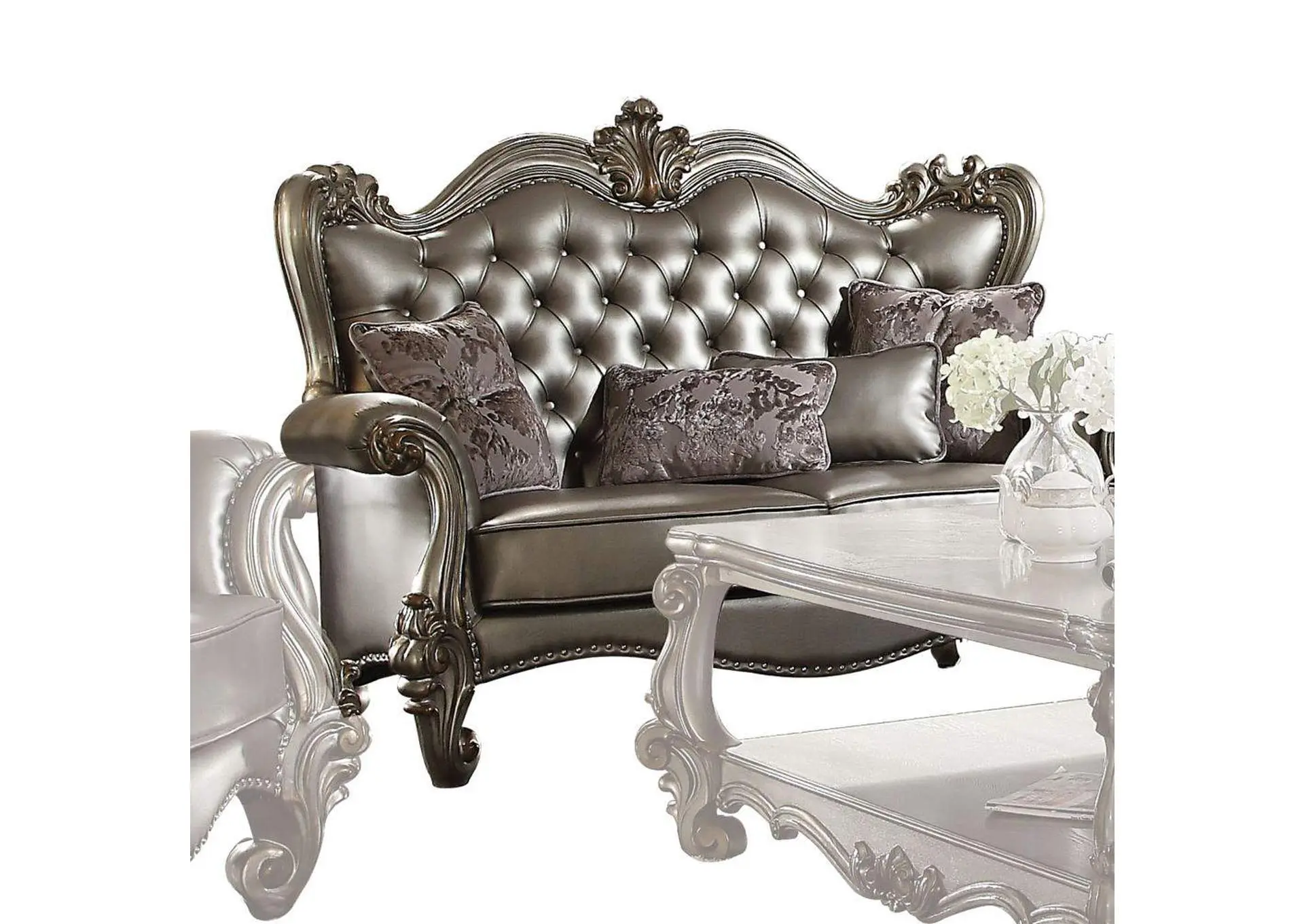 Versailles Loveseat with 4 Pillows