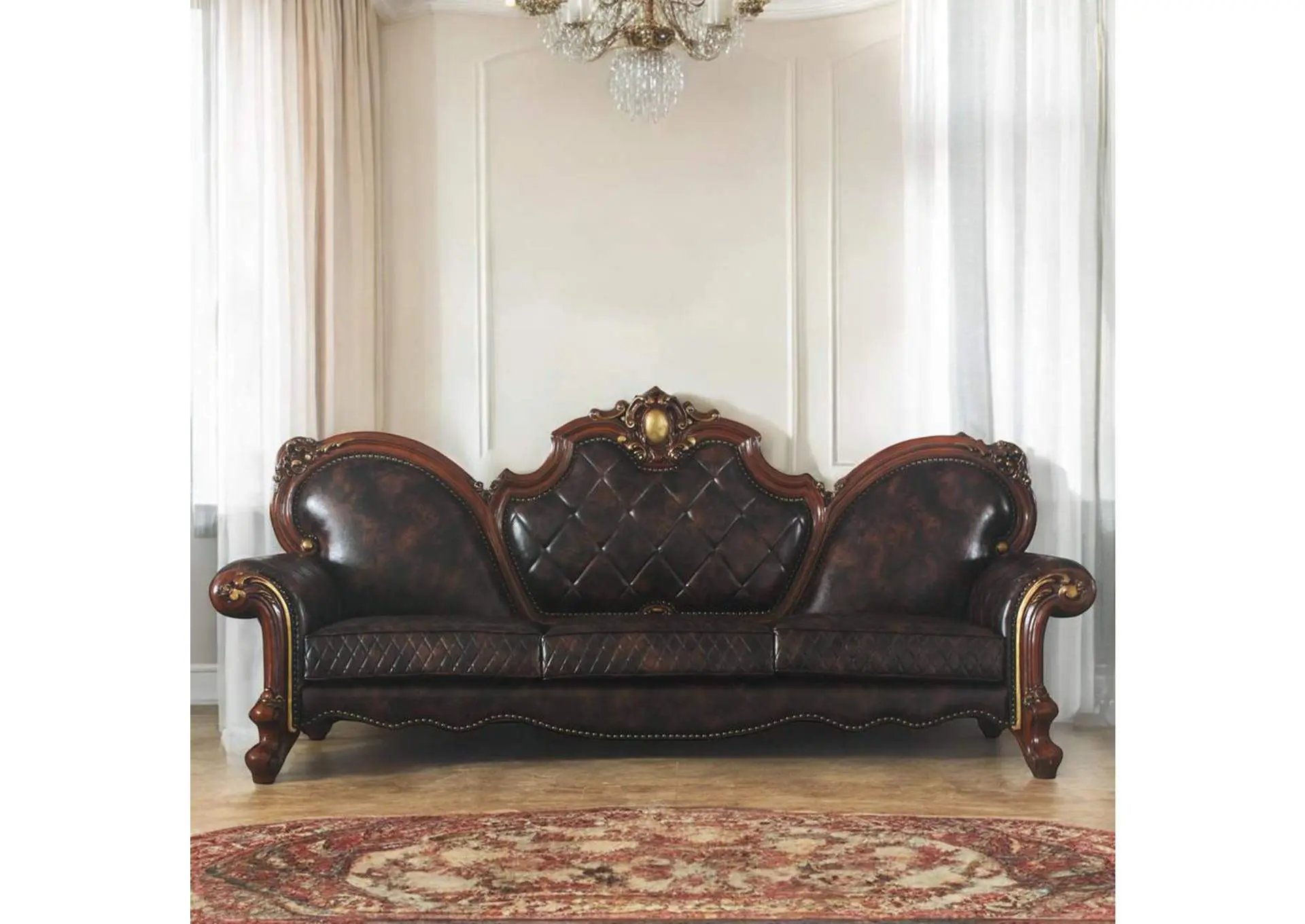 Picardy Oversized Sofa with 5 Pillows