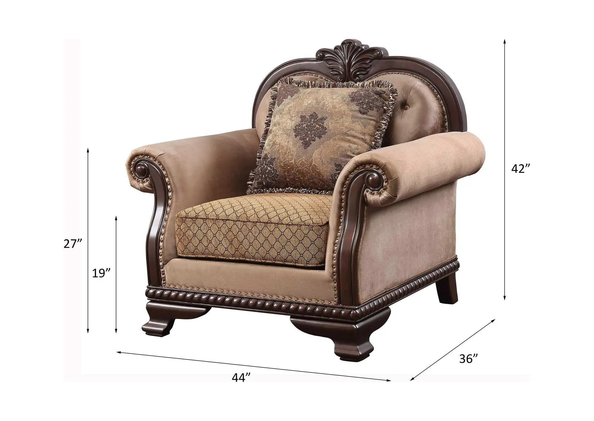 Chateau De Ville Chair with Pillow - Same Lv01590