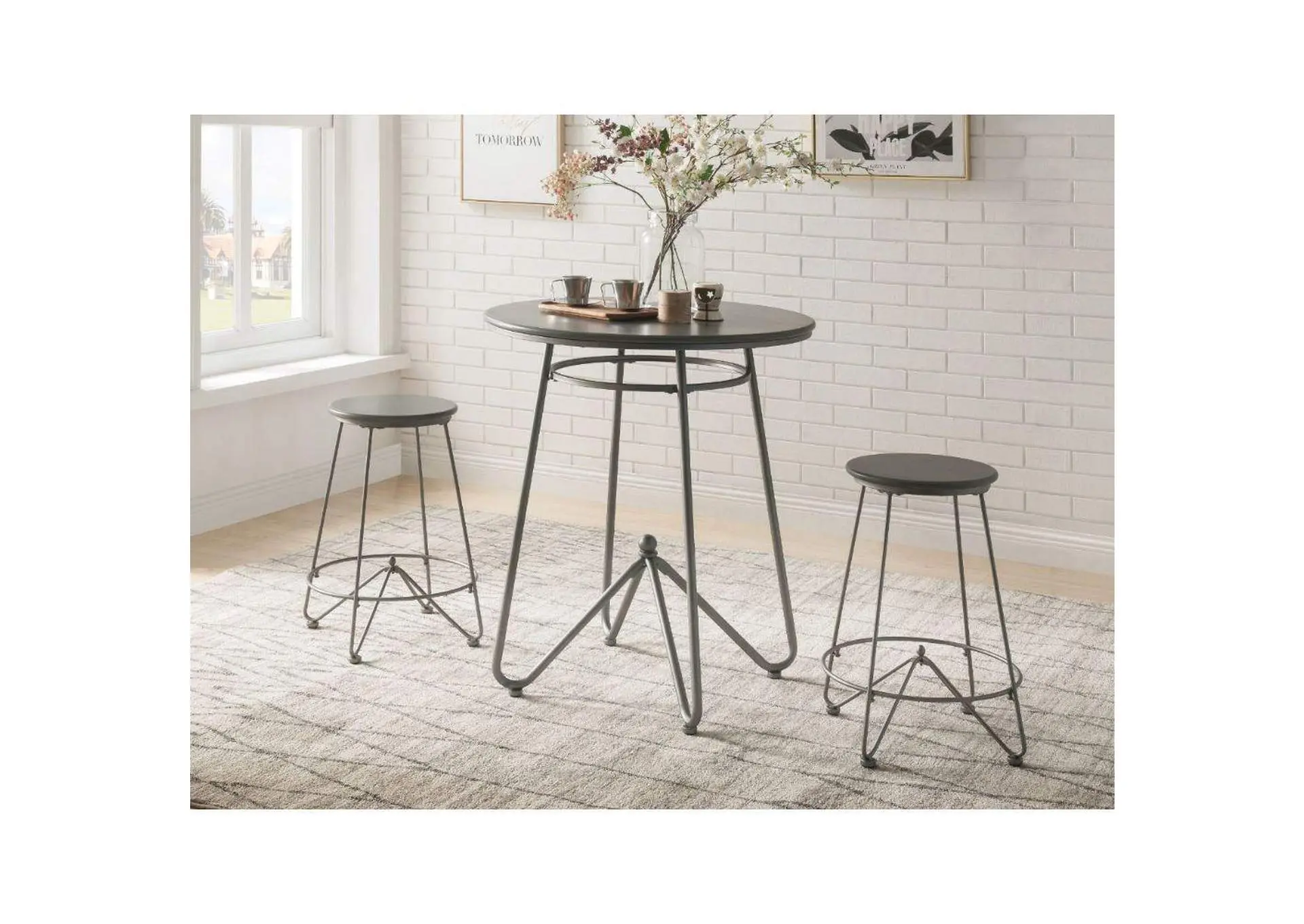 Nimai 3Pc Pack Counter Height Table Set
