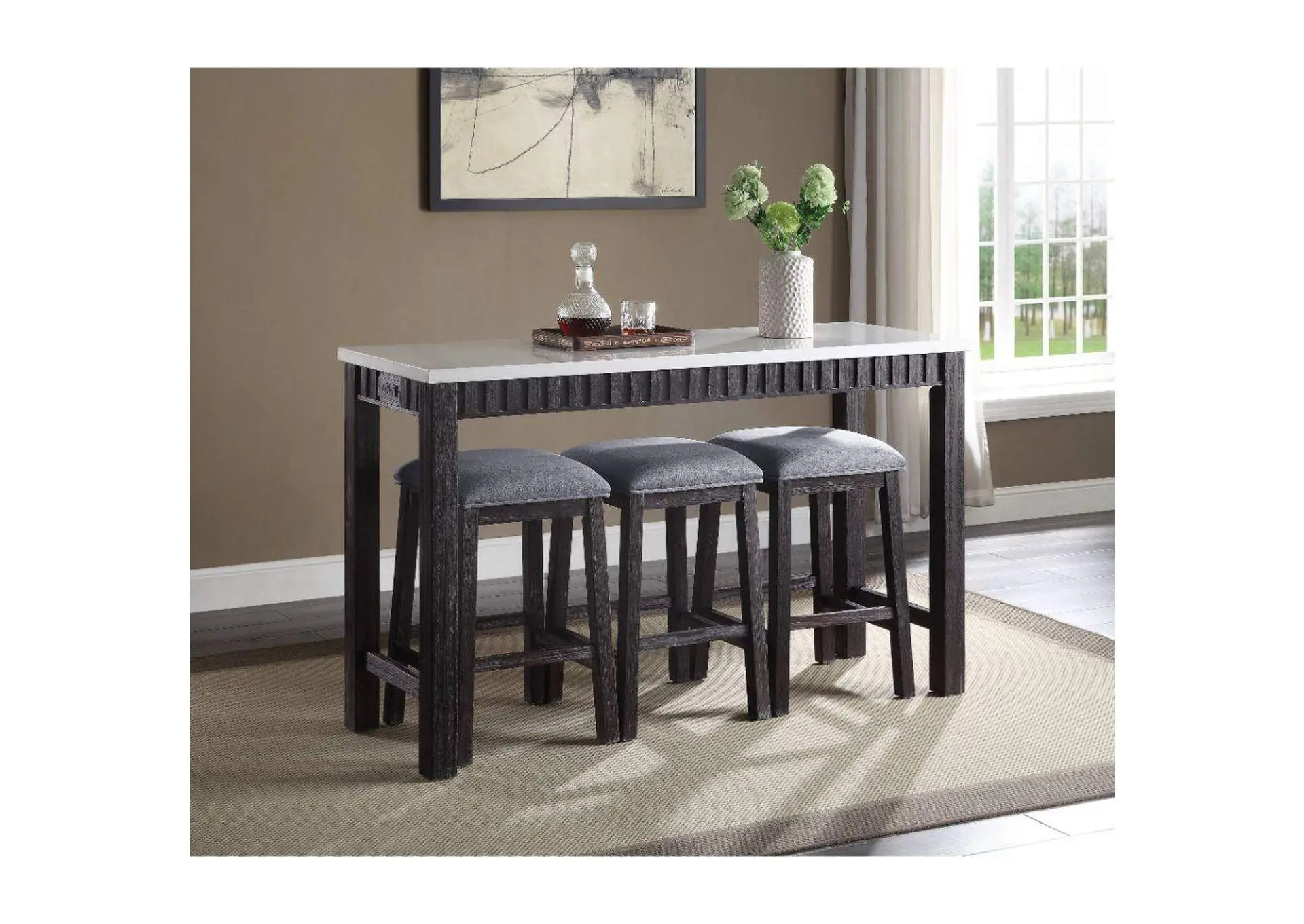 Necalli 4Pc Pack Counter Height Table Set