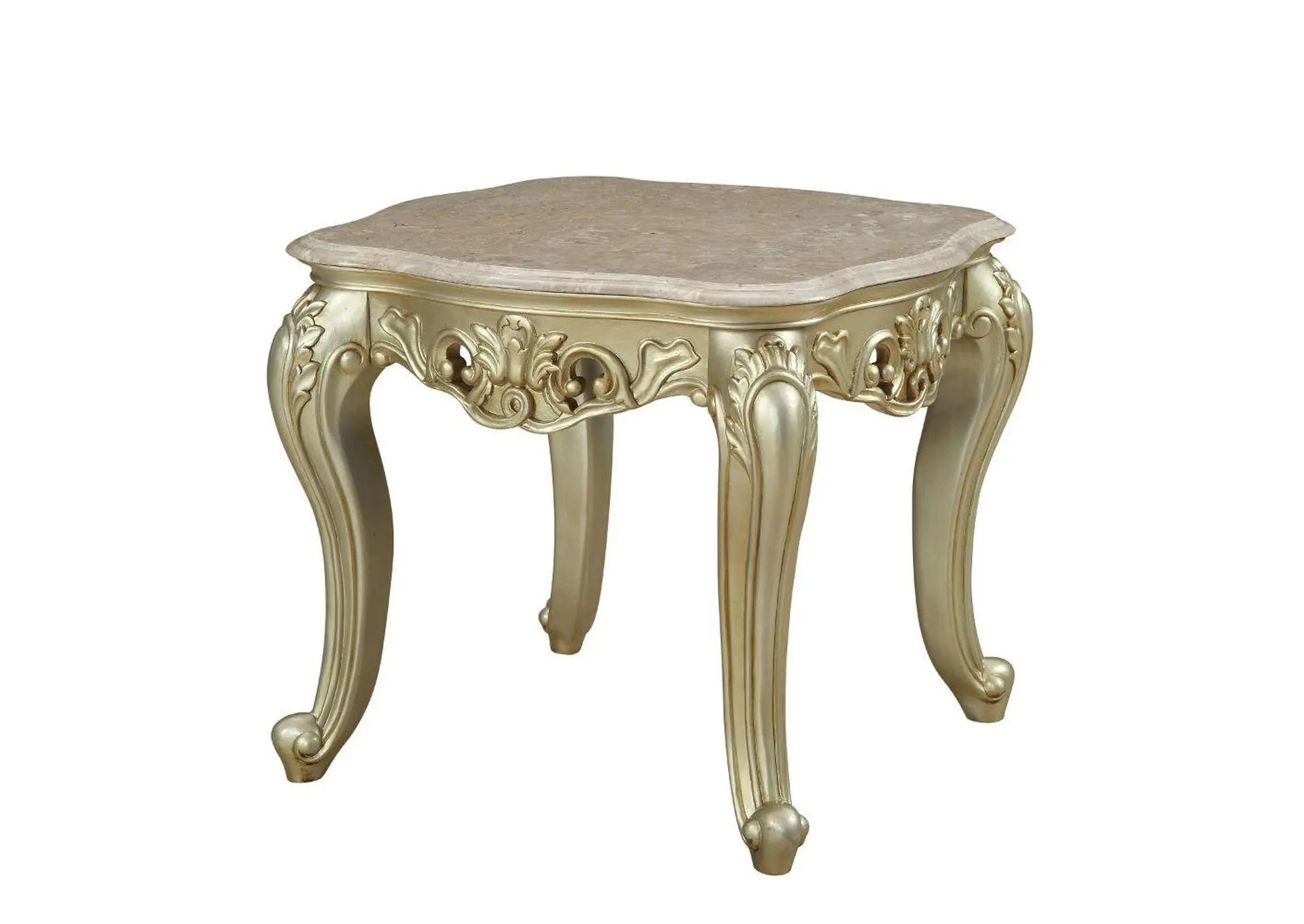Gorsedd End Table with Marble Top