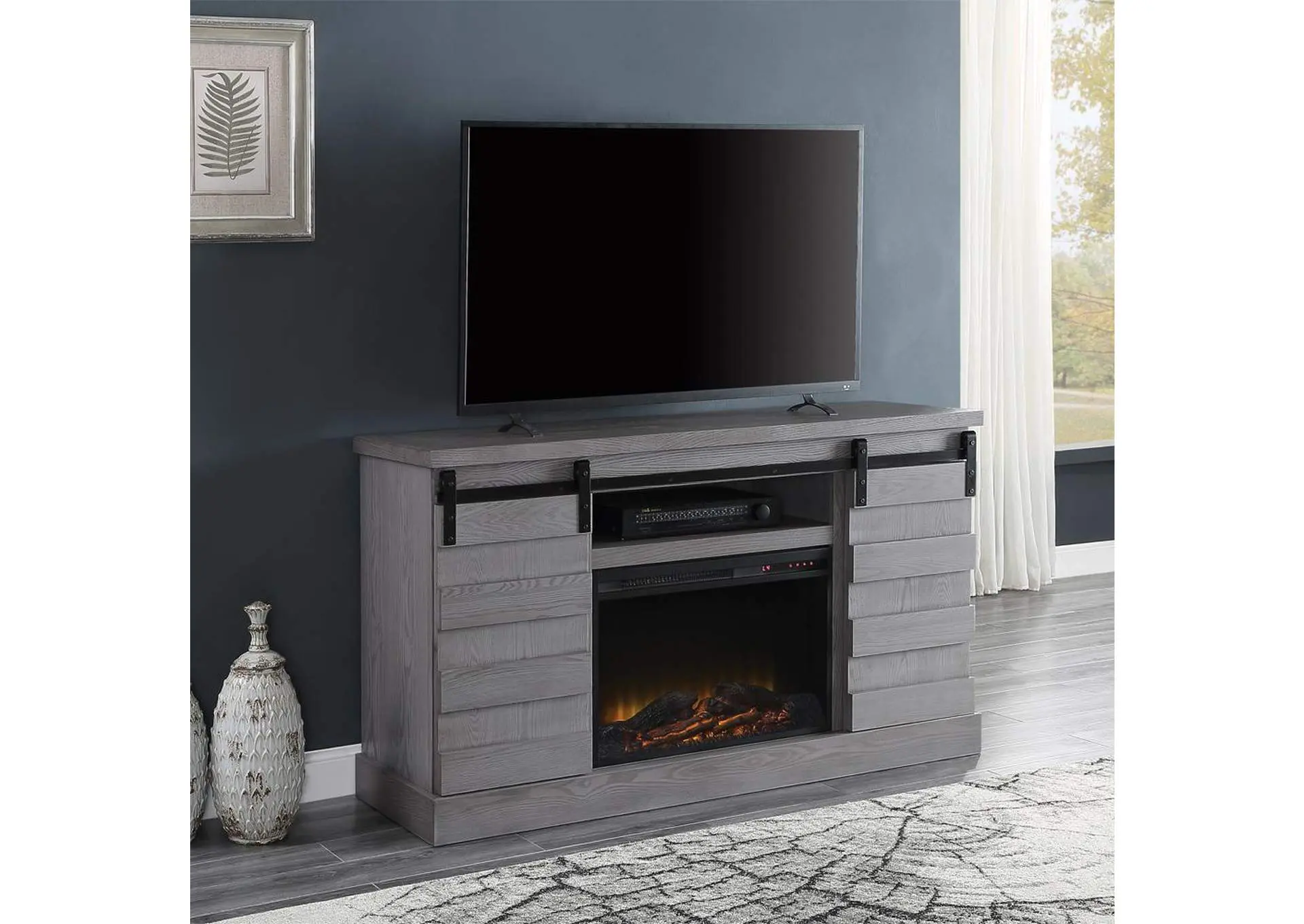 Amrita TV Stand with Fireplace