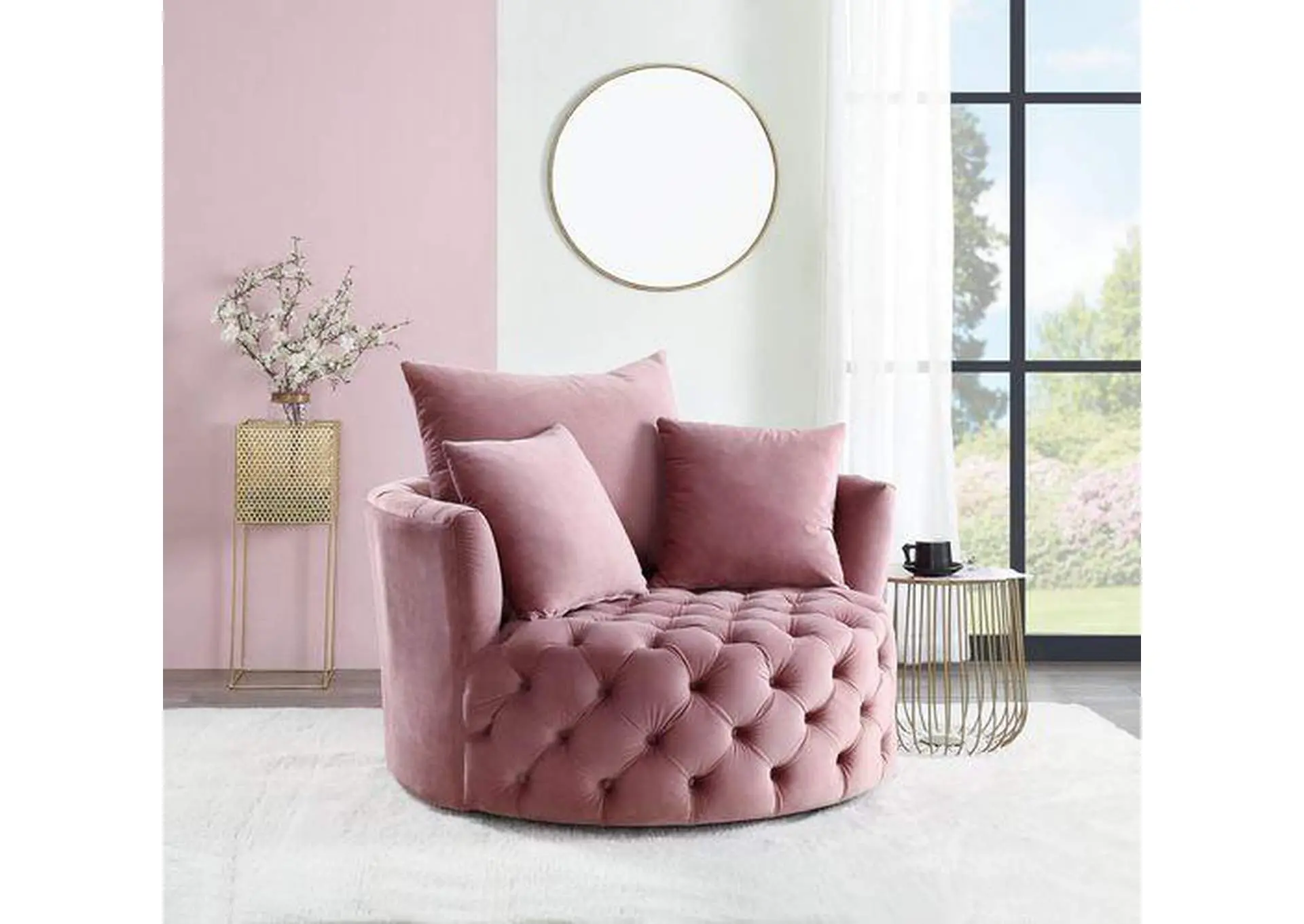 Zunyas Accent Chair with Swivel