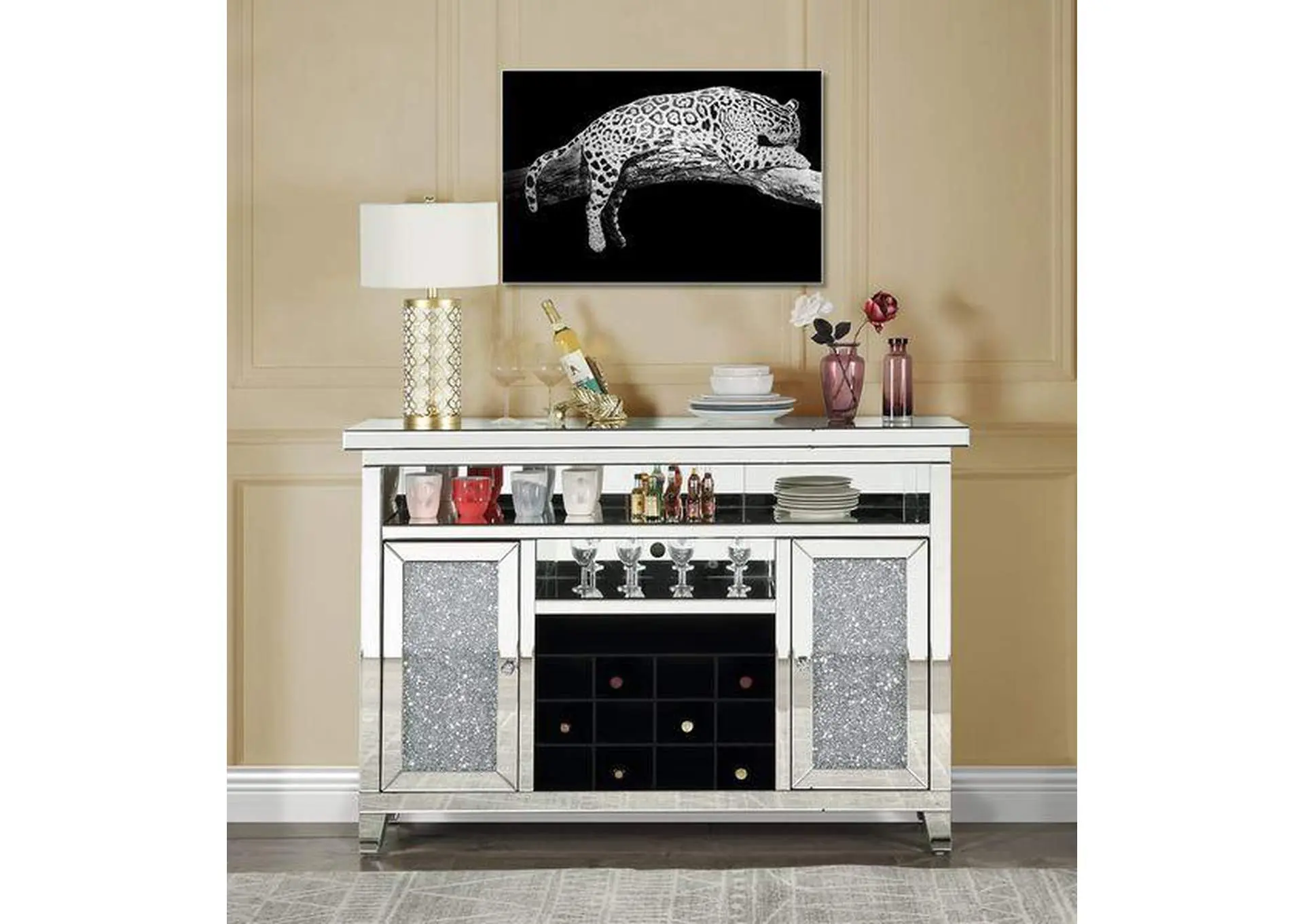Noralie Wine Cabinet with Led