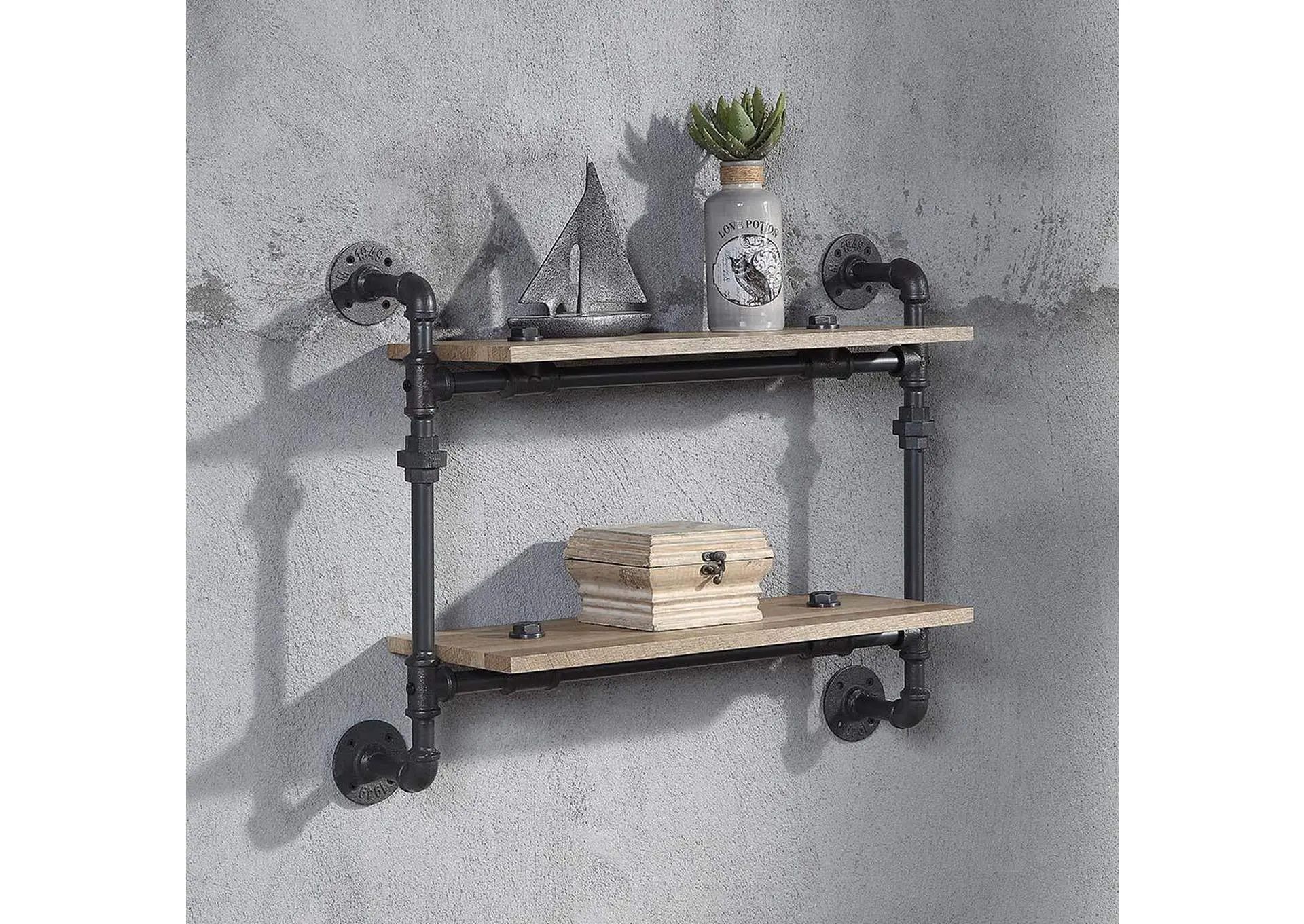 Brantley Wall Rack with 2 Shelves