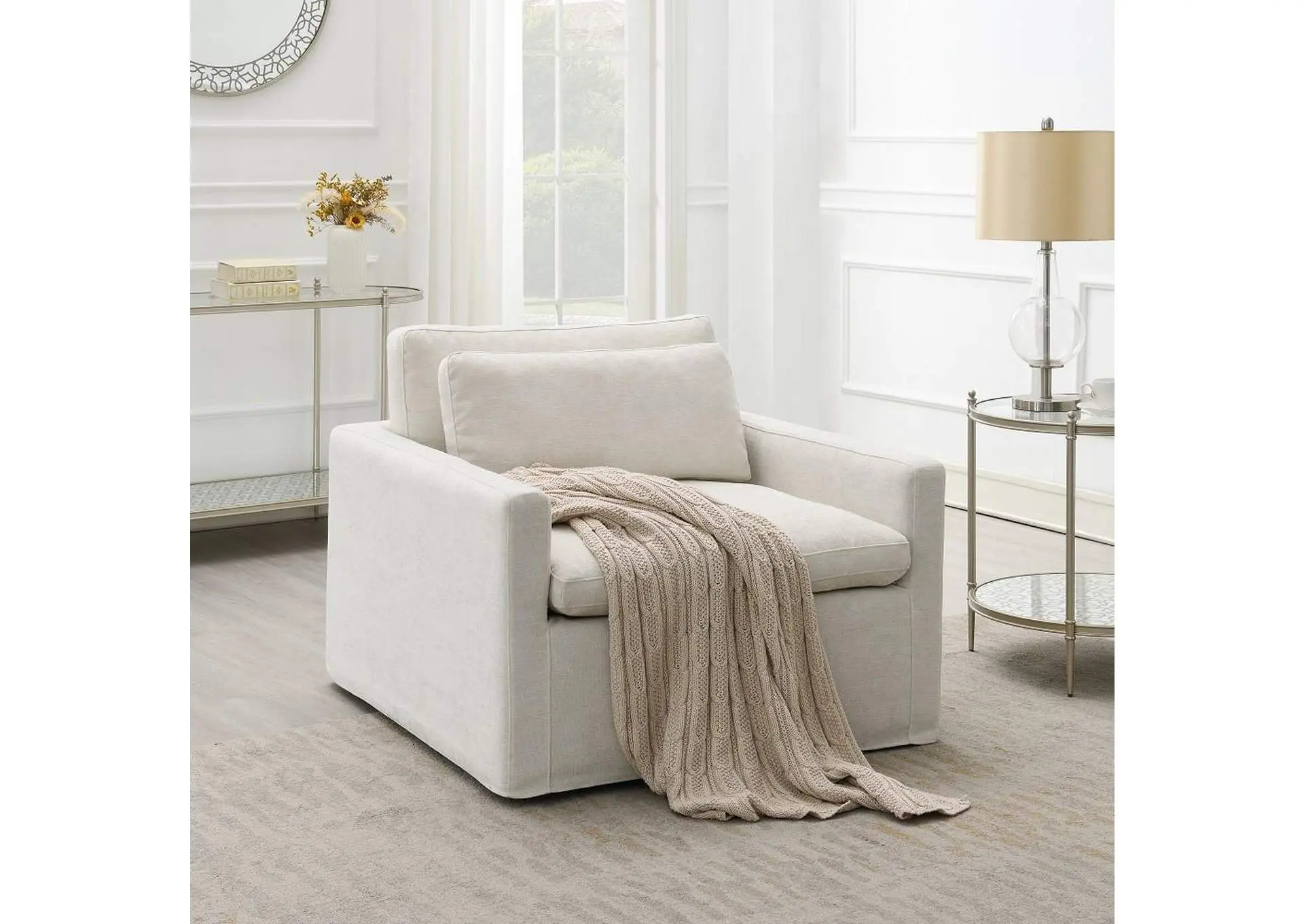 Frederick Swivel Chair with Pillow