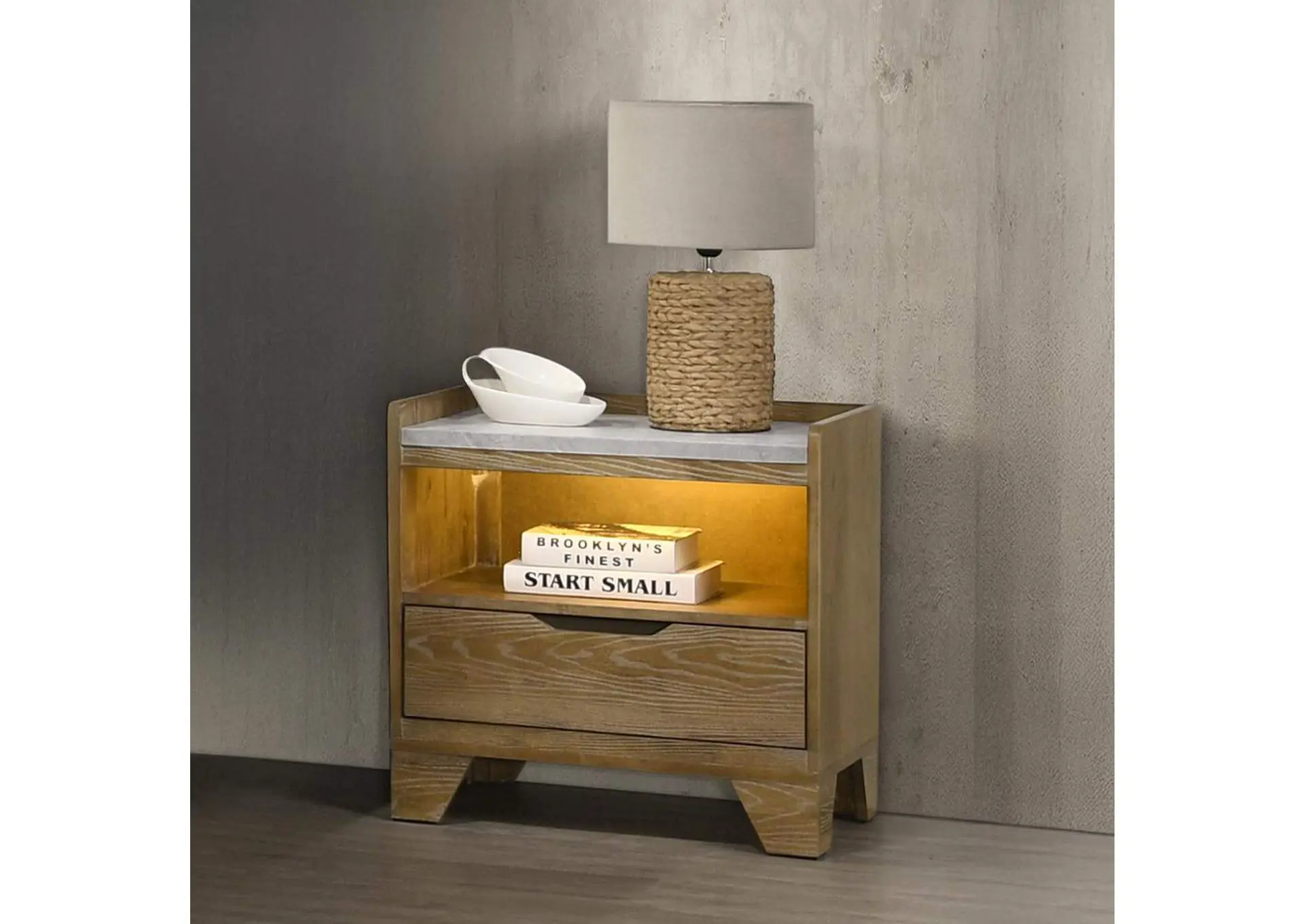Garcia Nightstand with Led