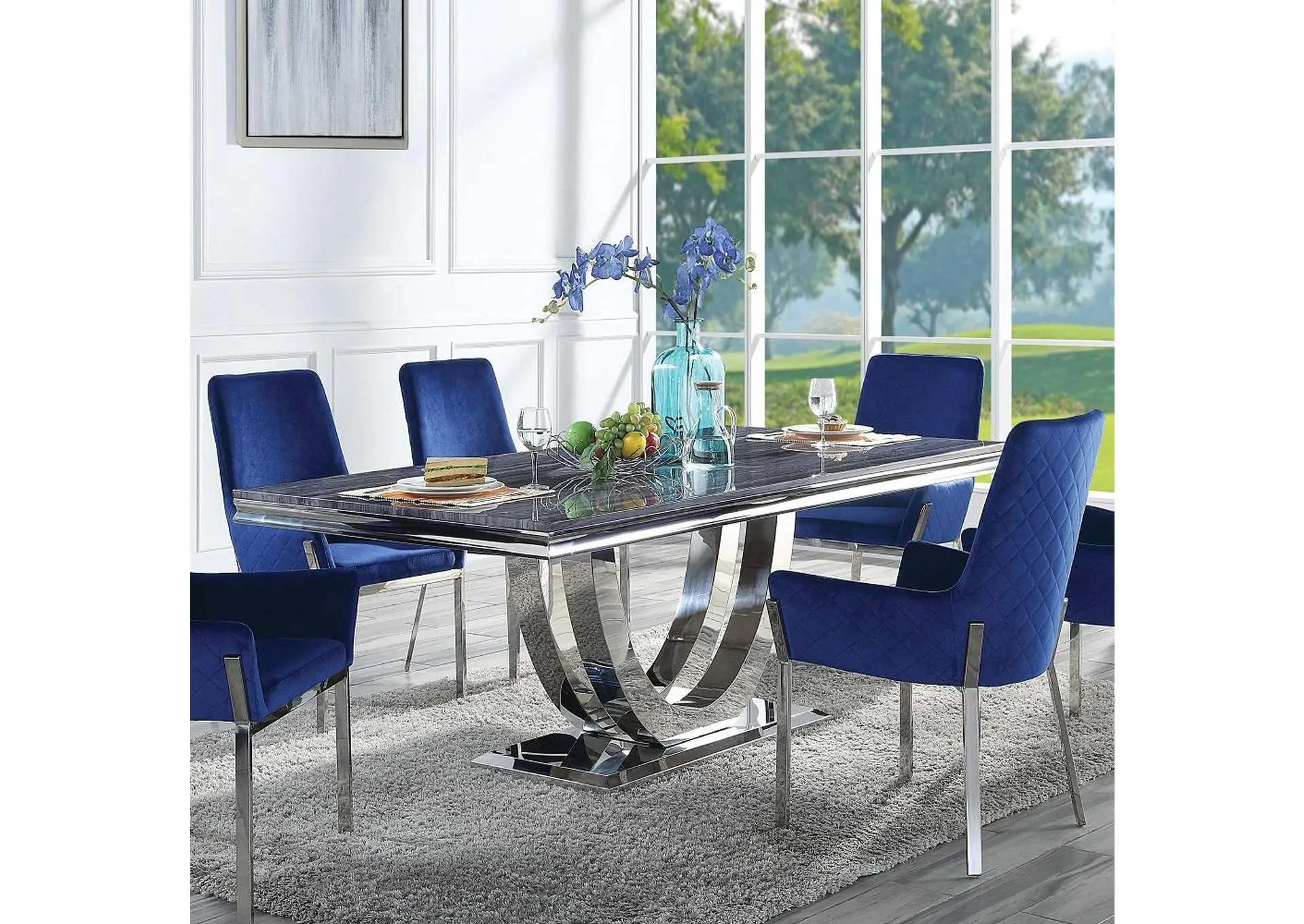 Cambrie Dining Table with Engineered Stone Top