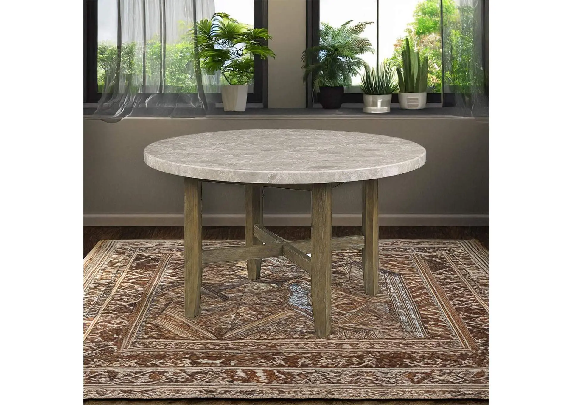 Karsen Dining Table with Marble Top