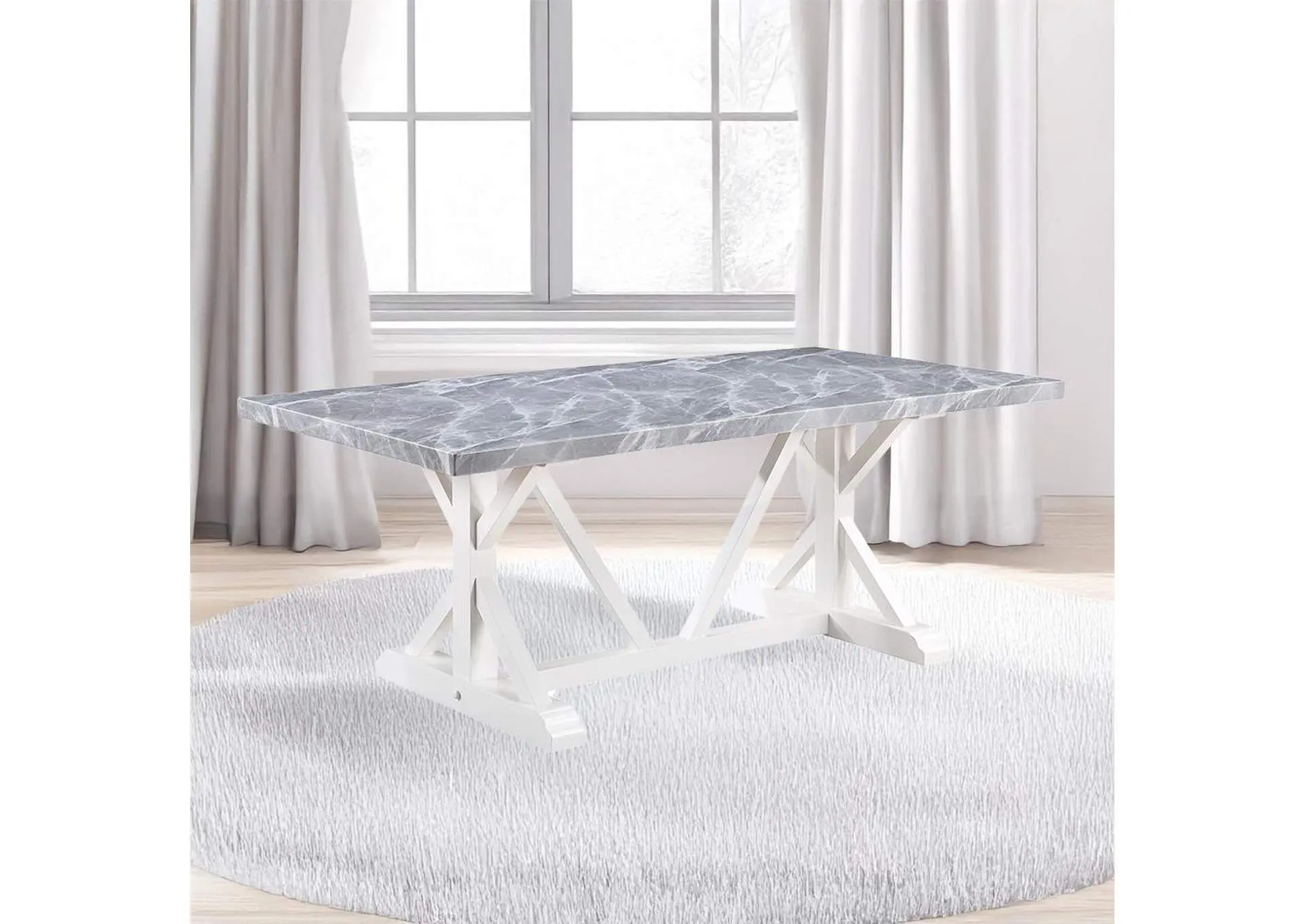 Hollyn Dining Table with Engineered Stone Top