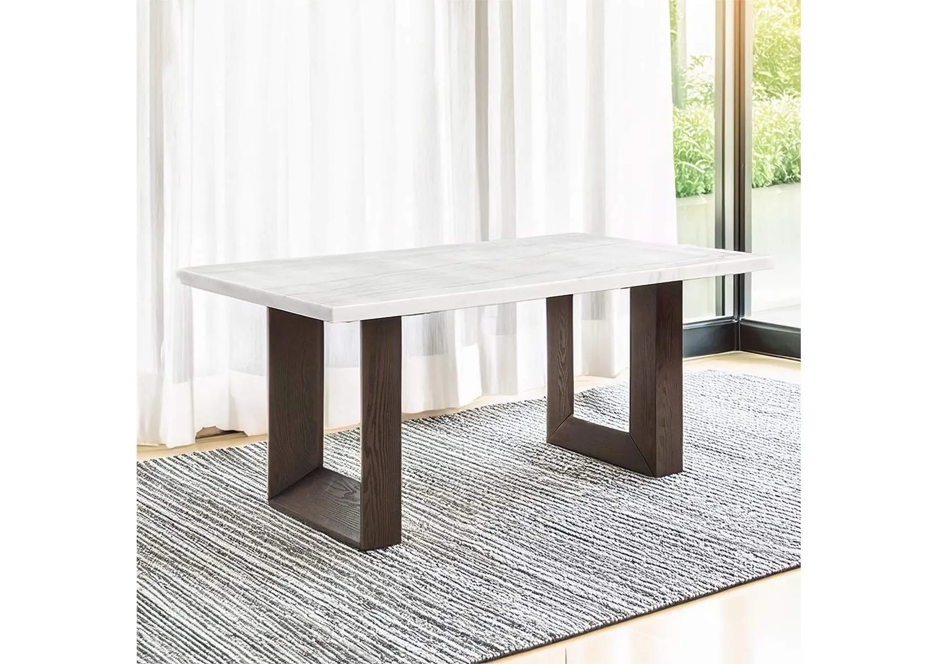 Edwyn Dining Table with Marble Top
