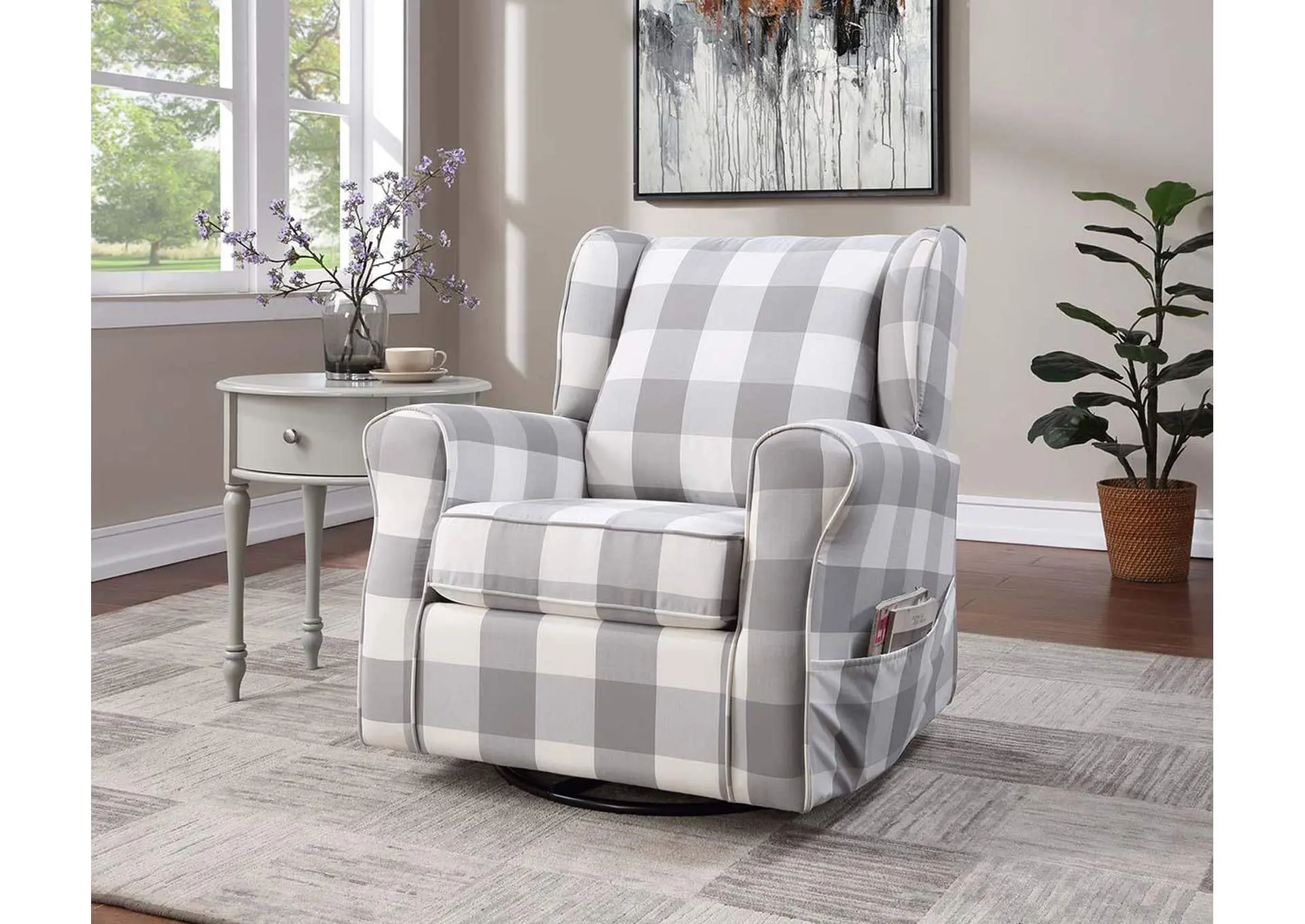 Patli Swivel Chair with Glider