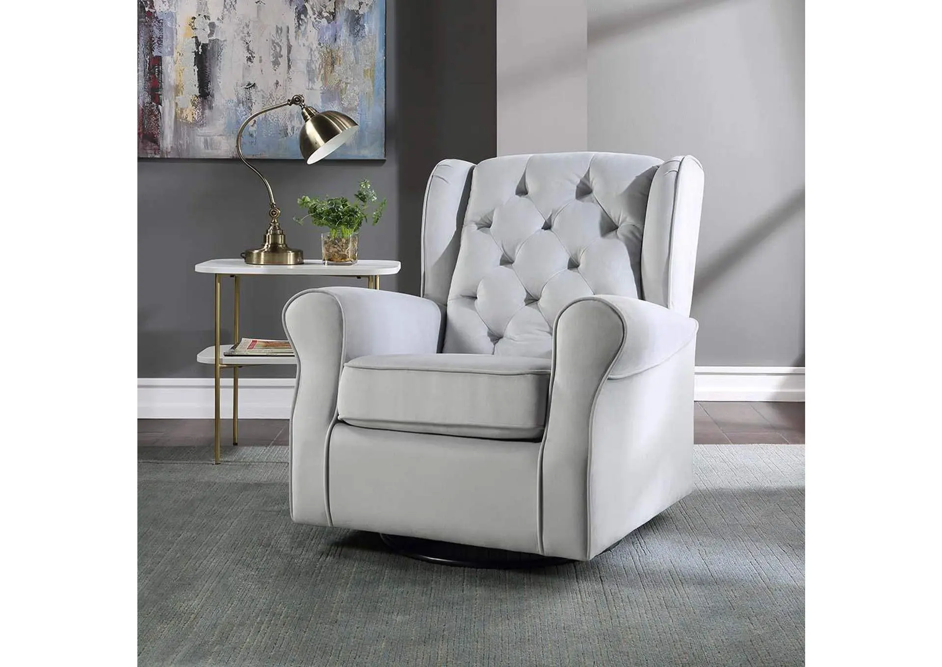 Zeger Swivel Chair with Glider
