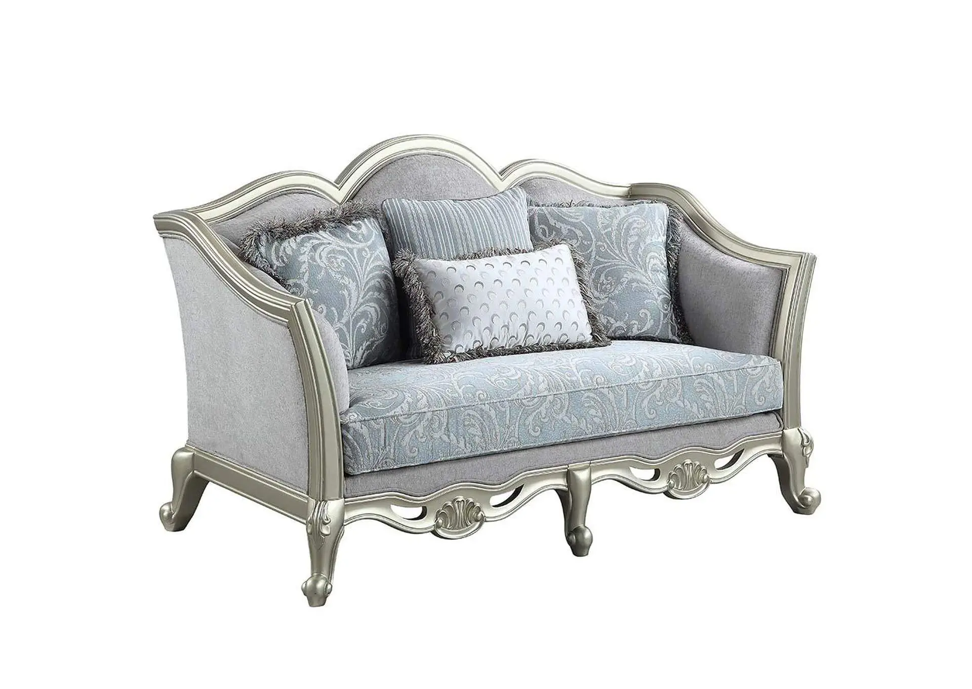 Qunsia Loveseat with 4 Pillows