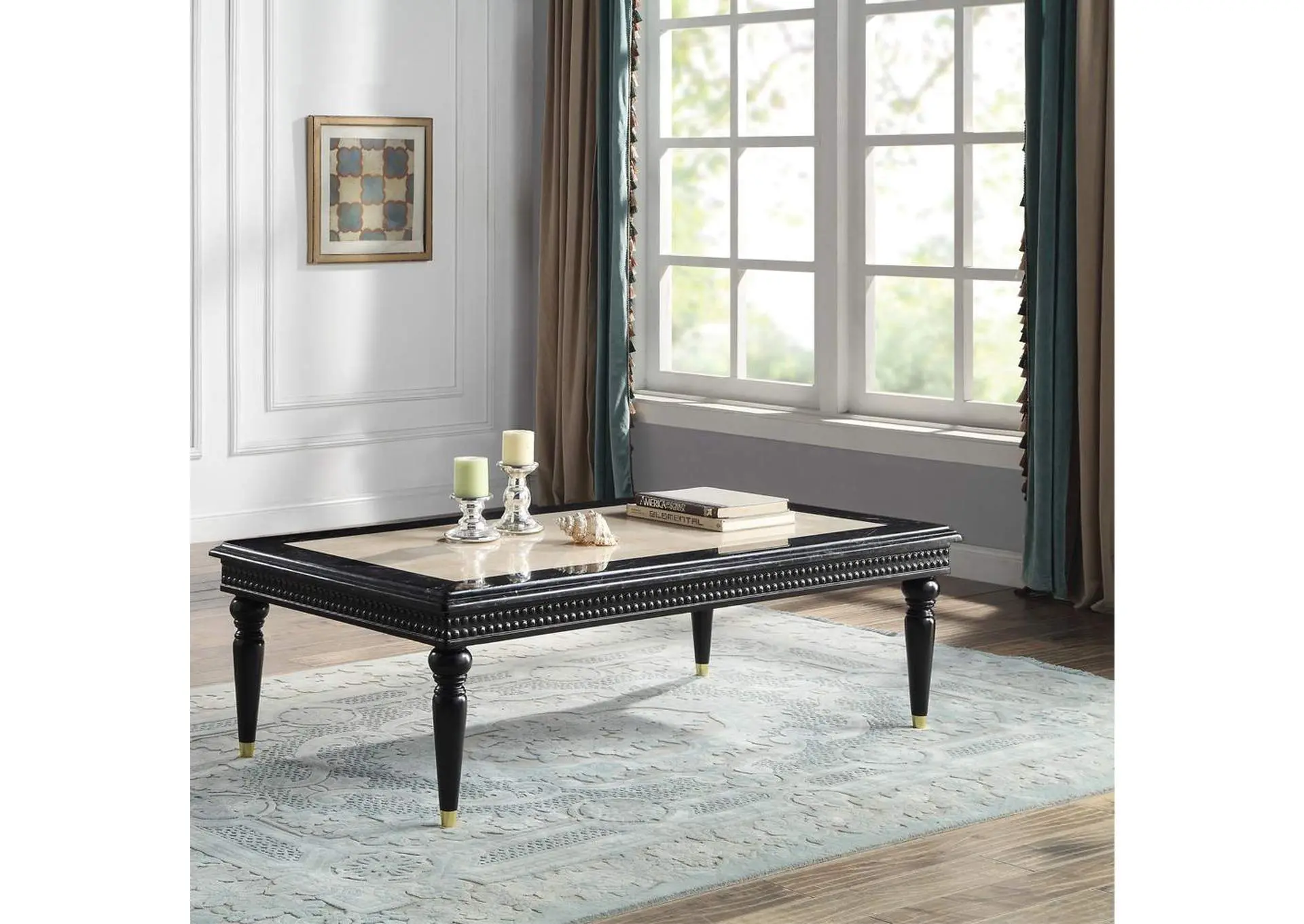 Tayden Coffee Table with Marble Top