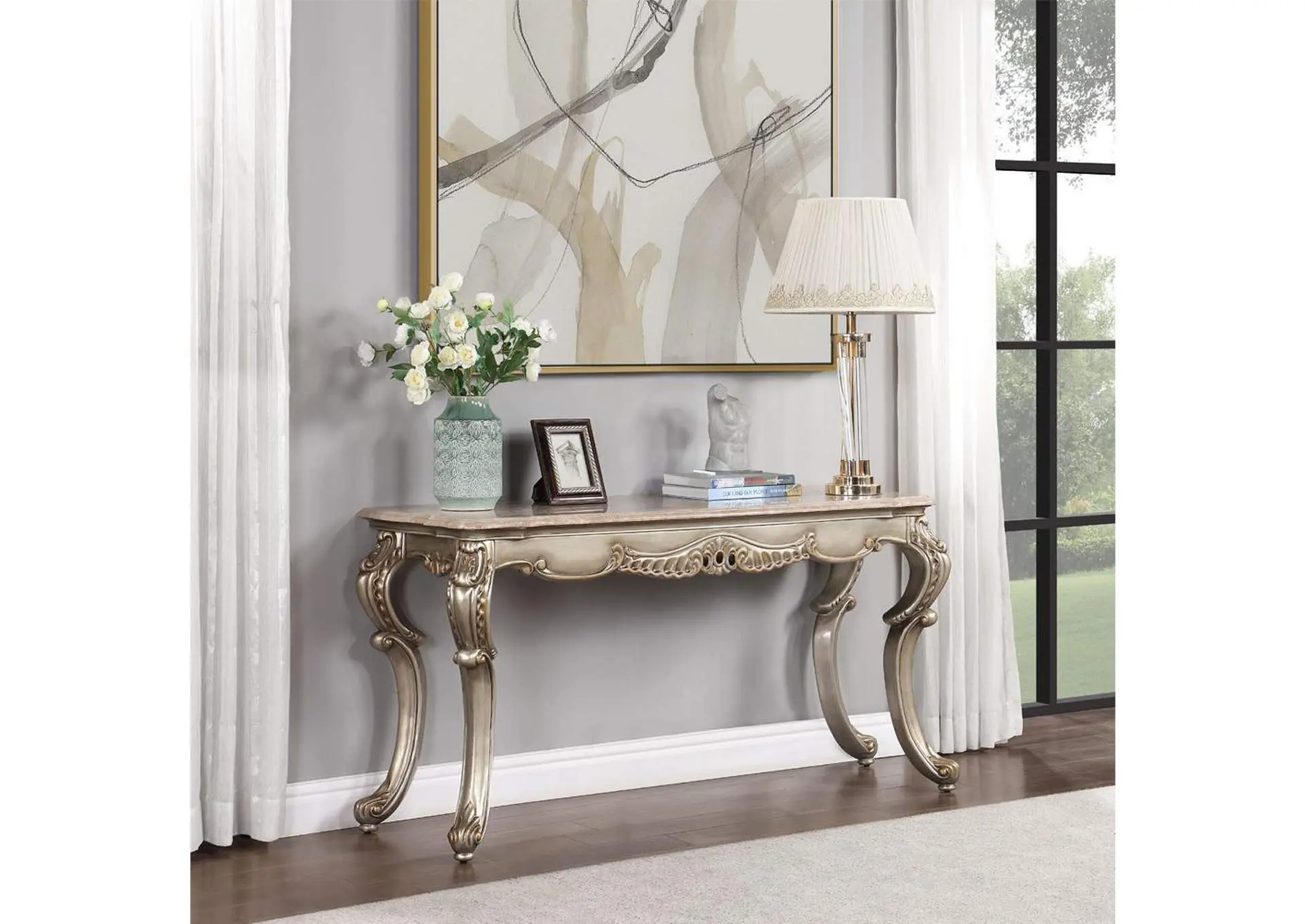 Miliani Sofa Table with Marble Top