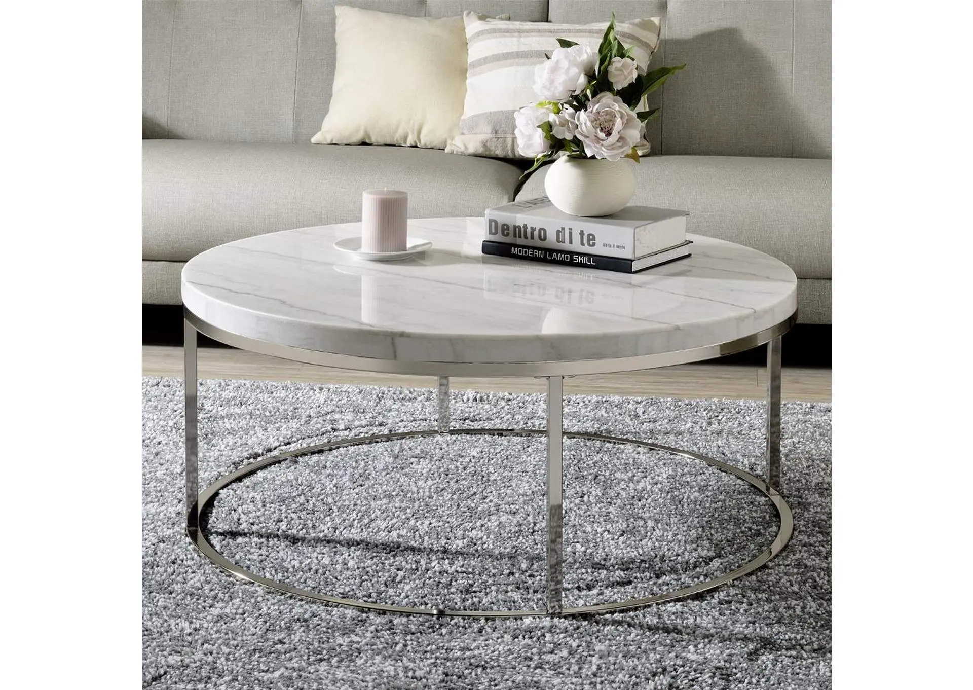 Zaidee Coffee Table with Marble