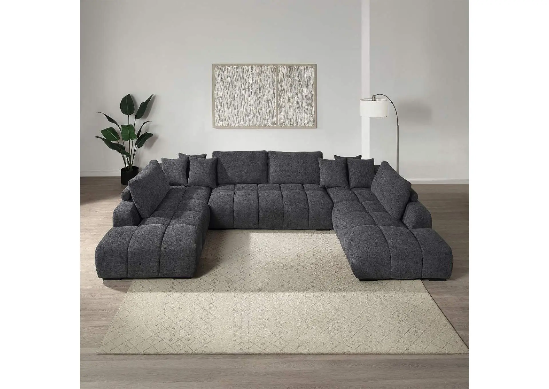 Chosen Sectional Sofa with 6 Pillows