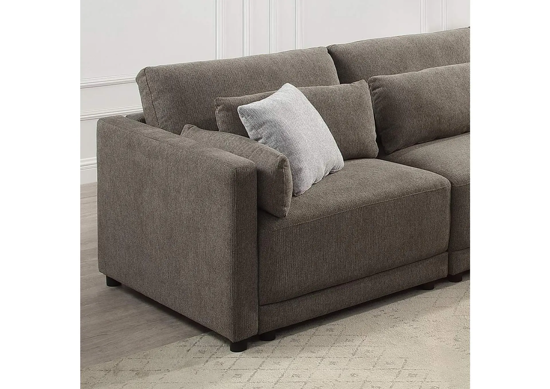 Rylie Modular - Left Facing Chair with 3 Pillows