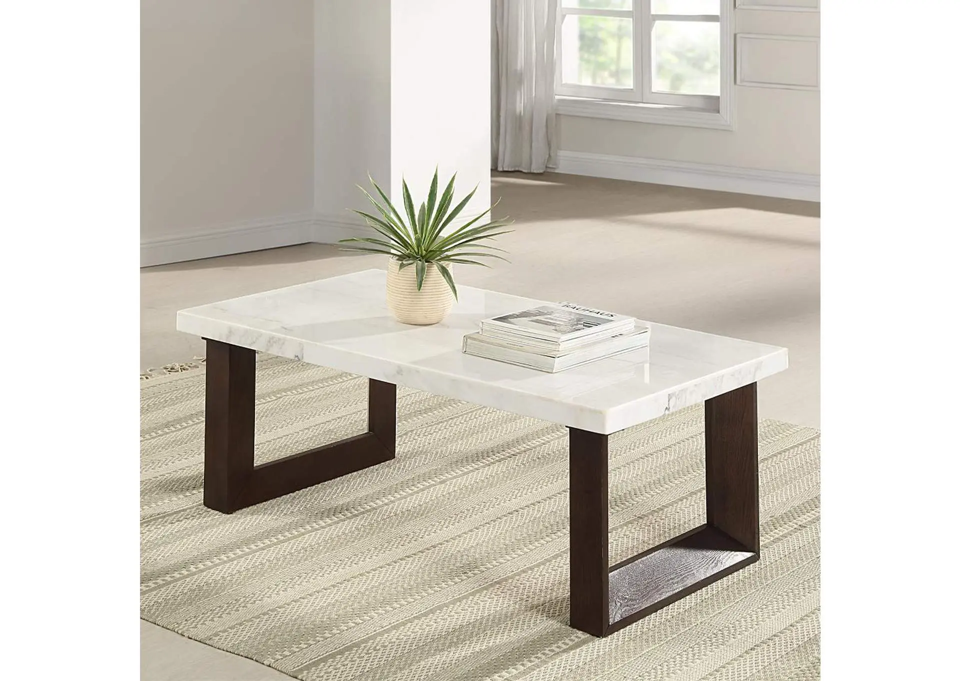 Edwyn Coffee Table with Marble Top