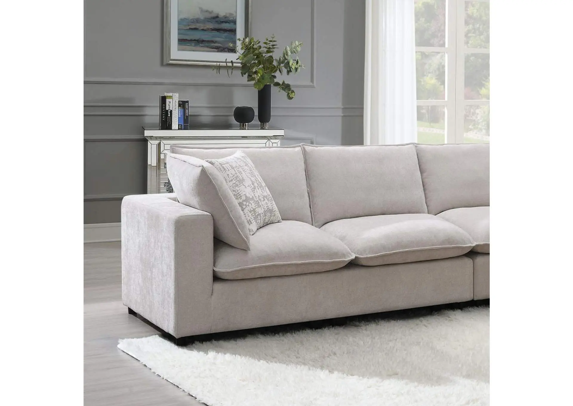 Marisa Modular Left Facing Loveseat with 2 Pillows