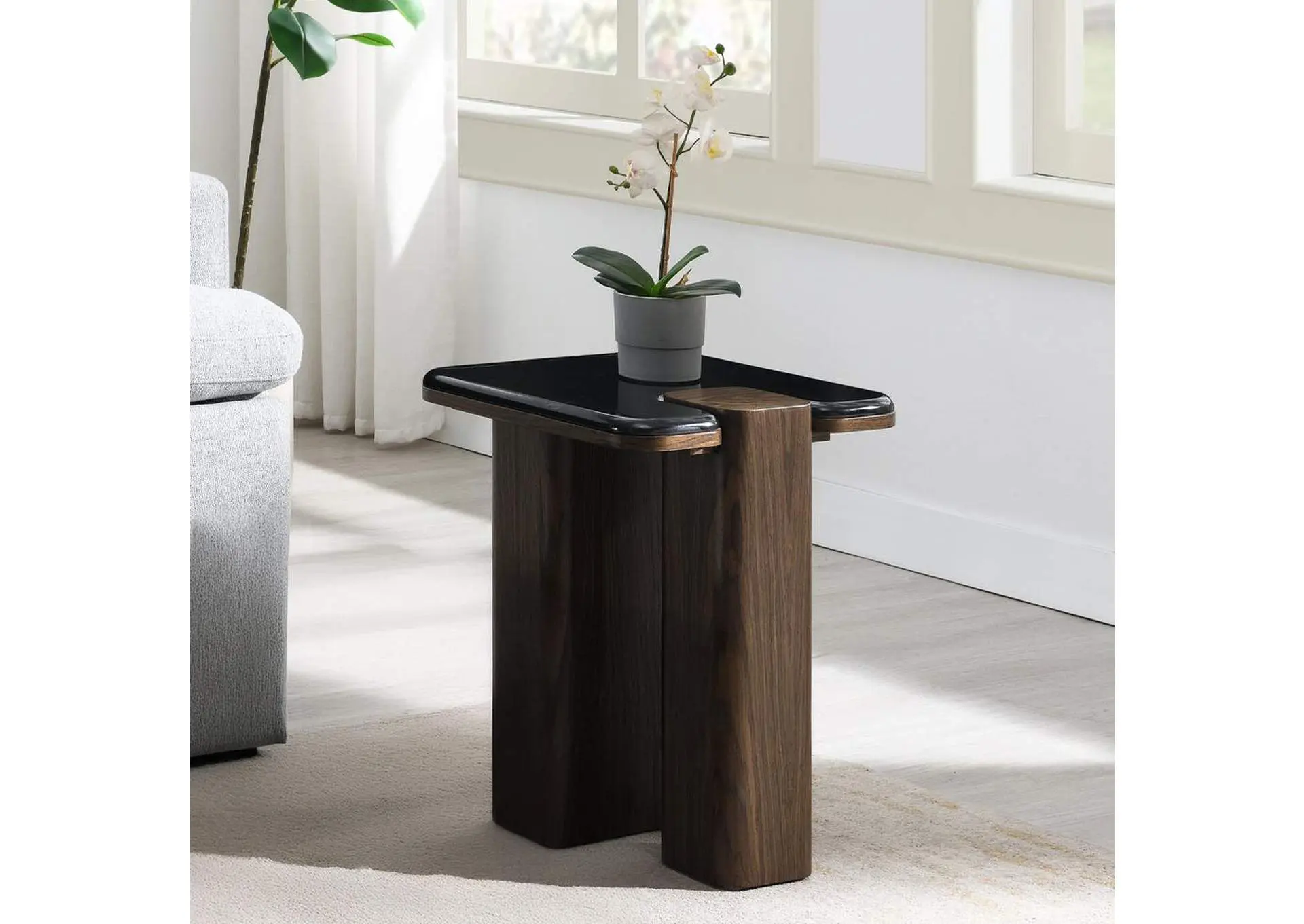 Dana End Table with Natural Marble