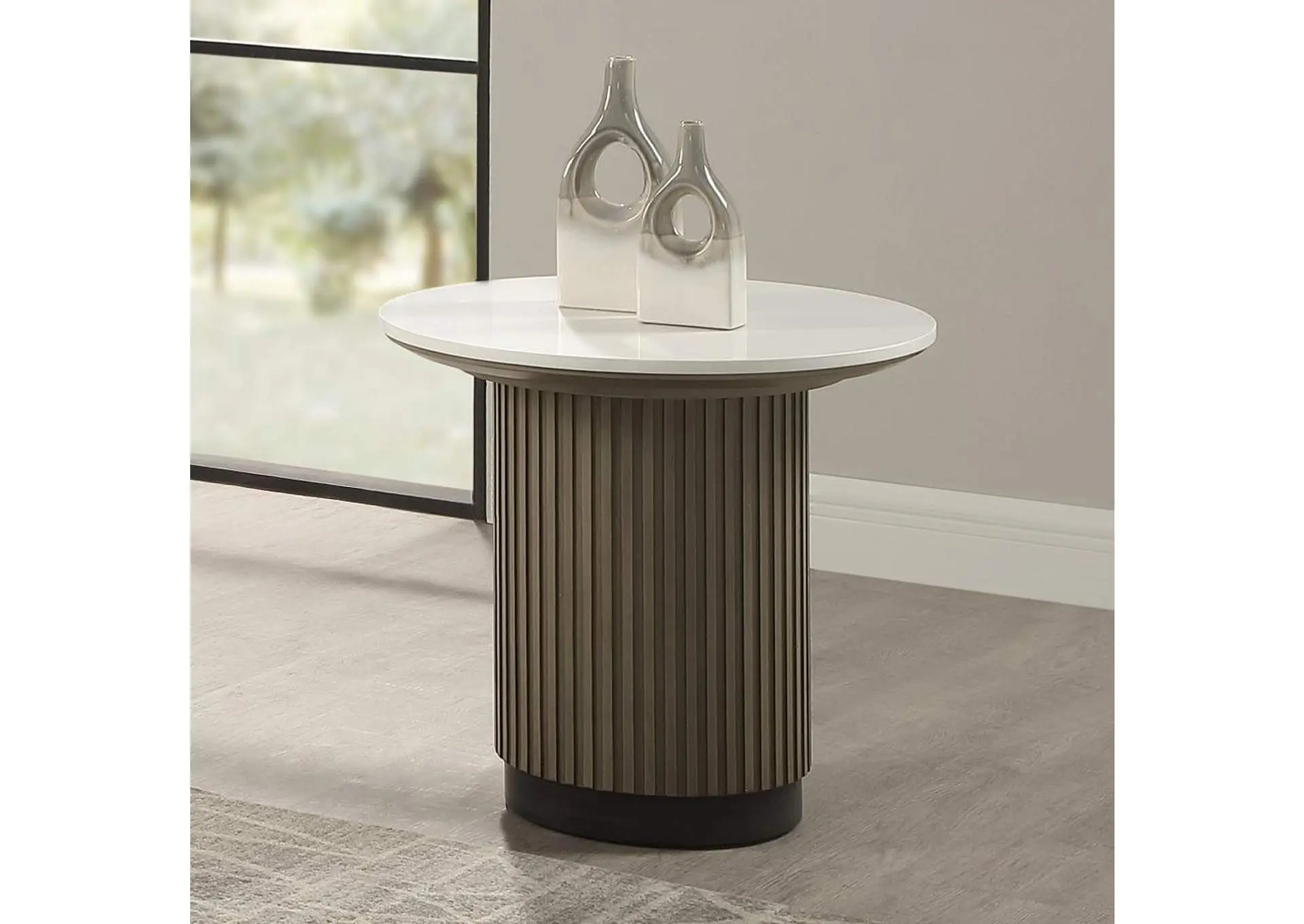 Clayten End Table with Engineered Top