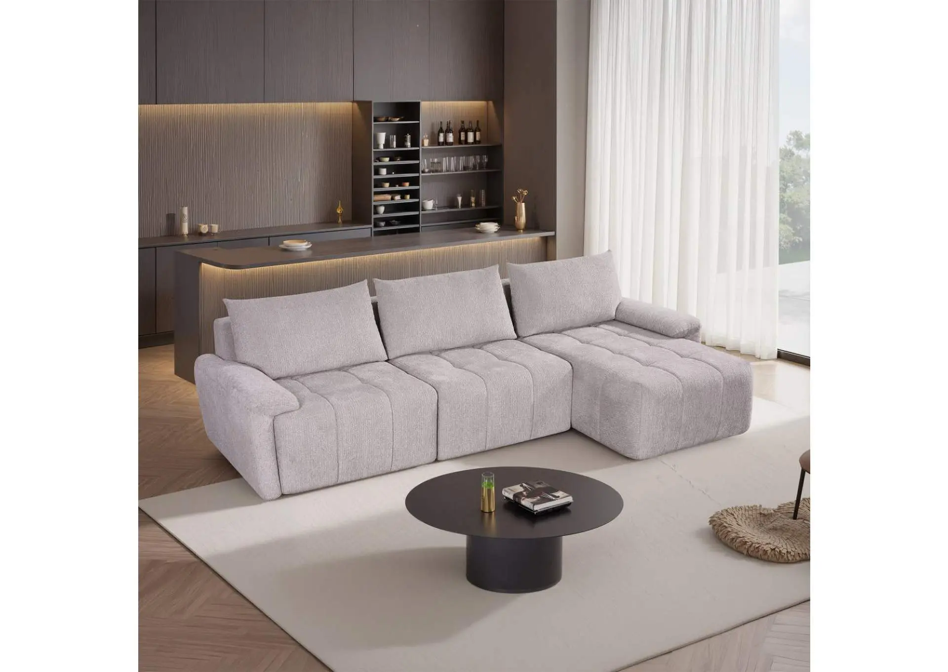 Dorcas Compressed Sectional Sofa