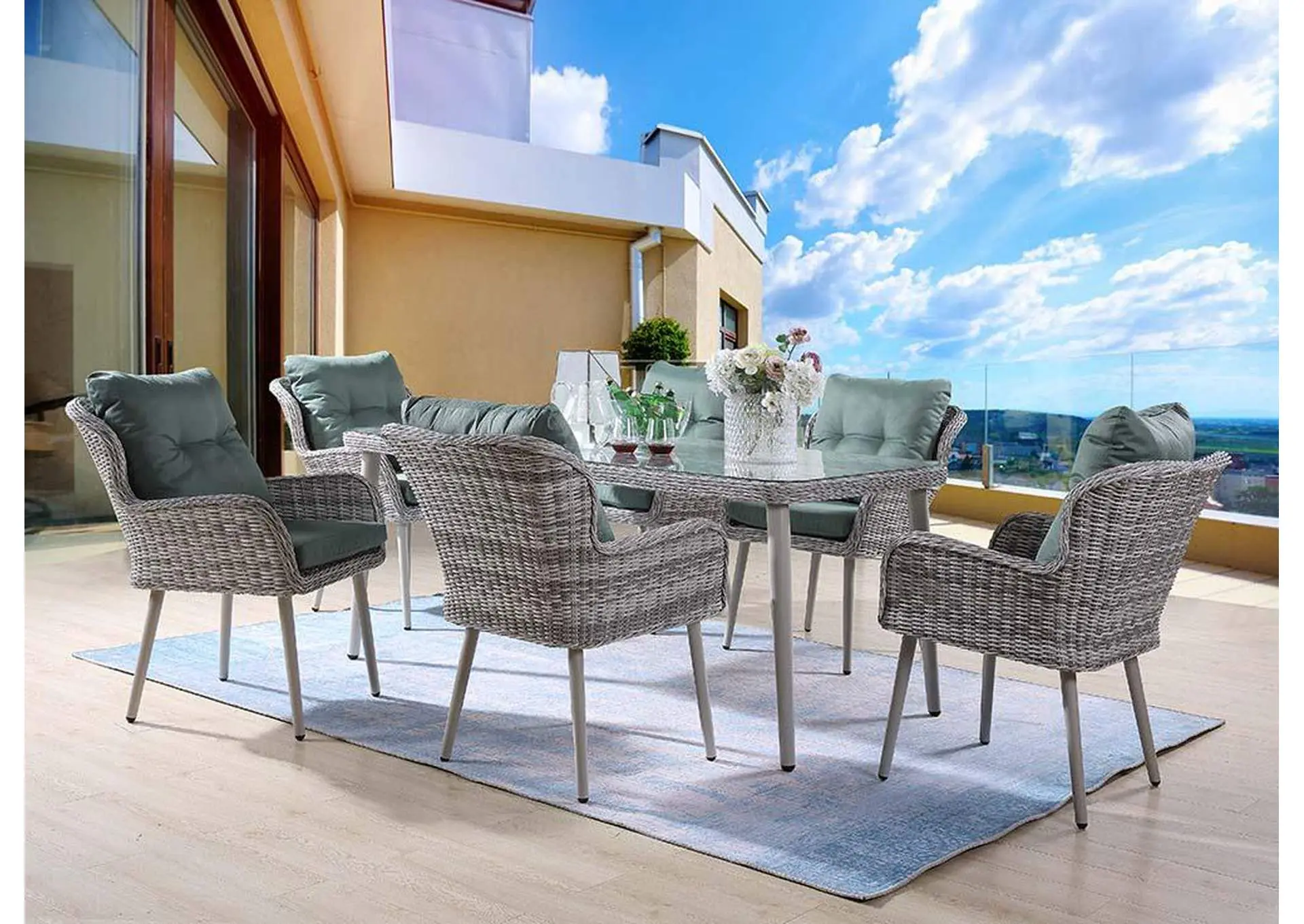 Jenneva 7Pc Patio Dining Set