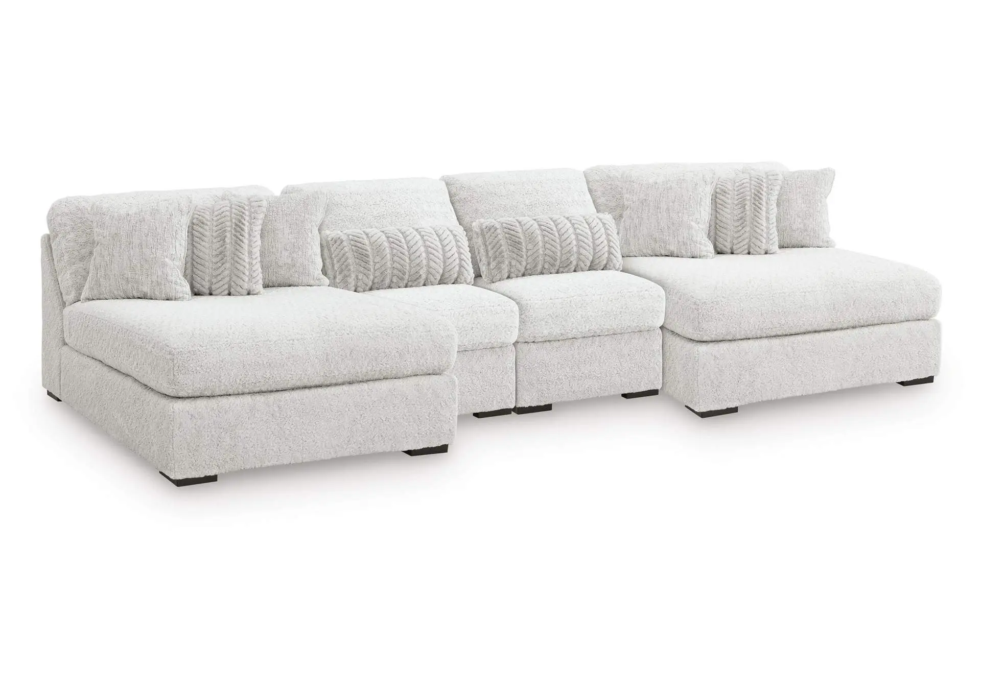 Cuddle Plush 4-Piece Sectional with Chaise