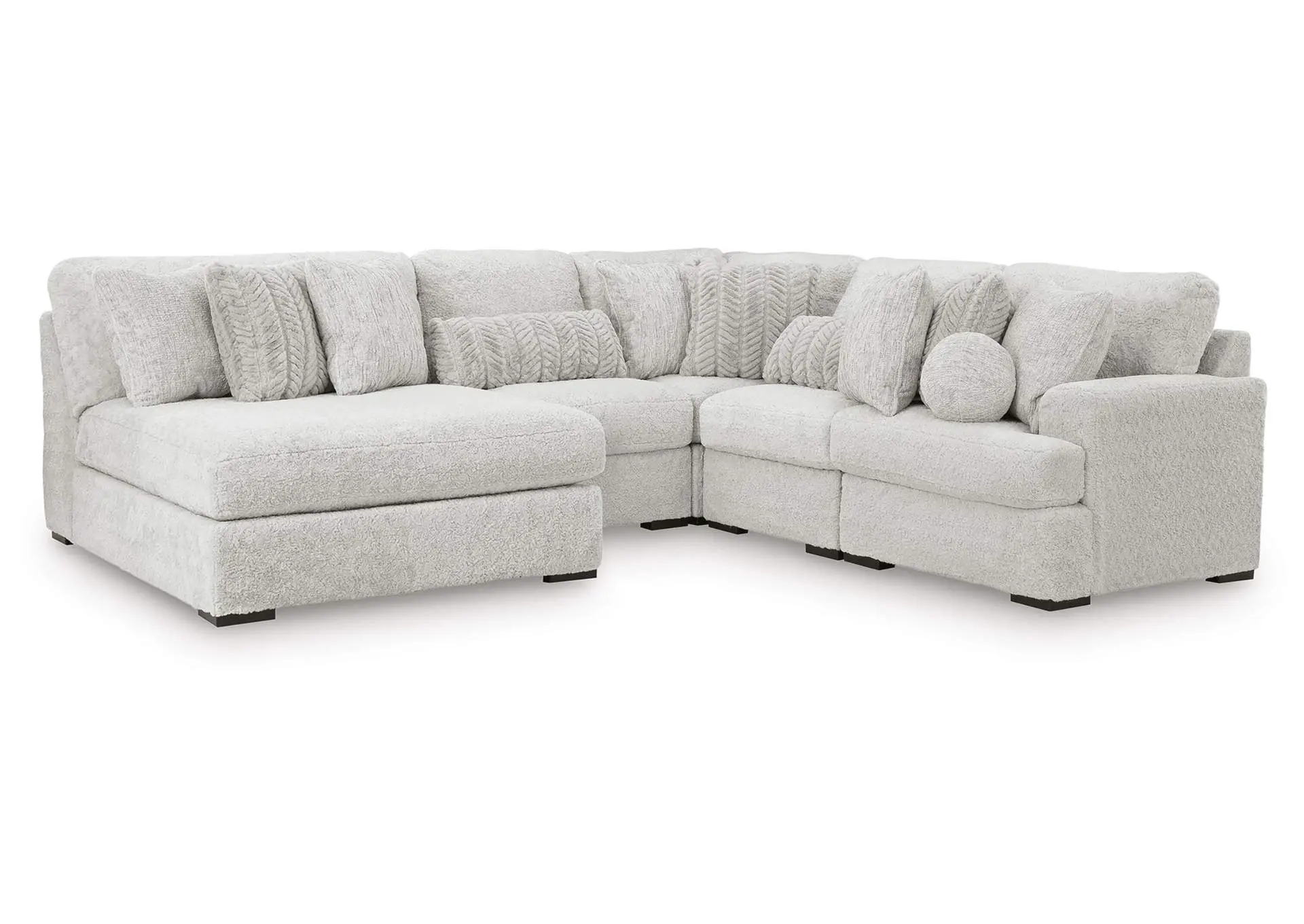 Cuddle Plush 5-Piece Sectional with Chaise