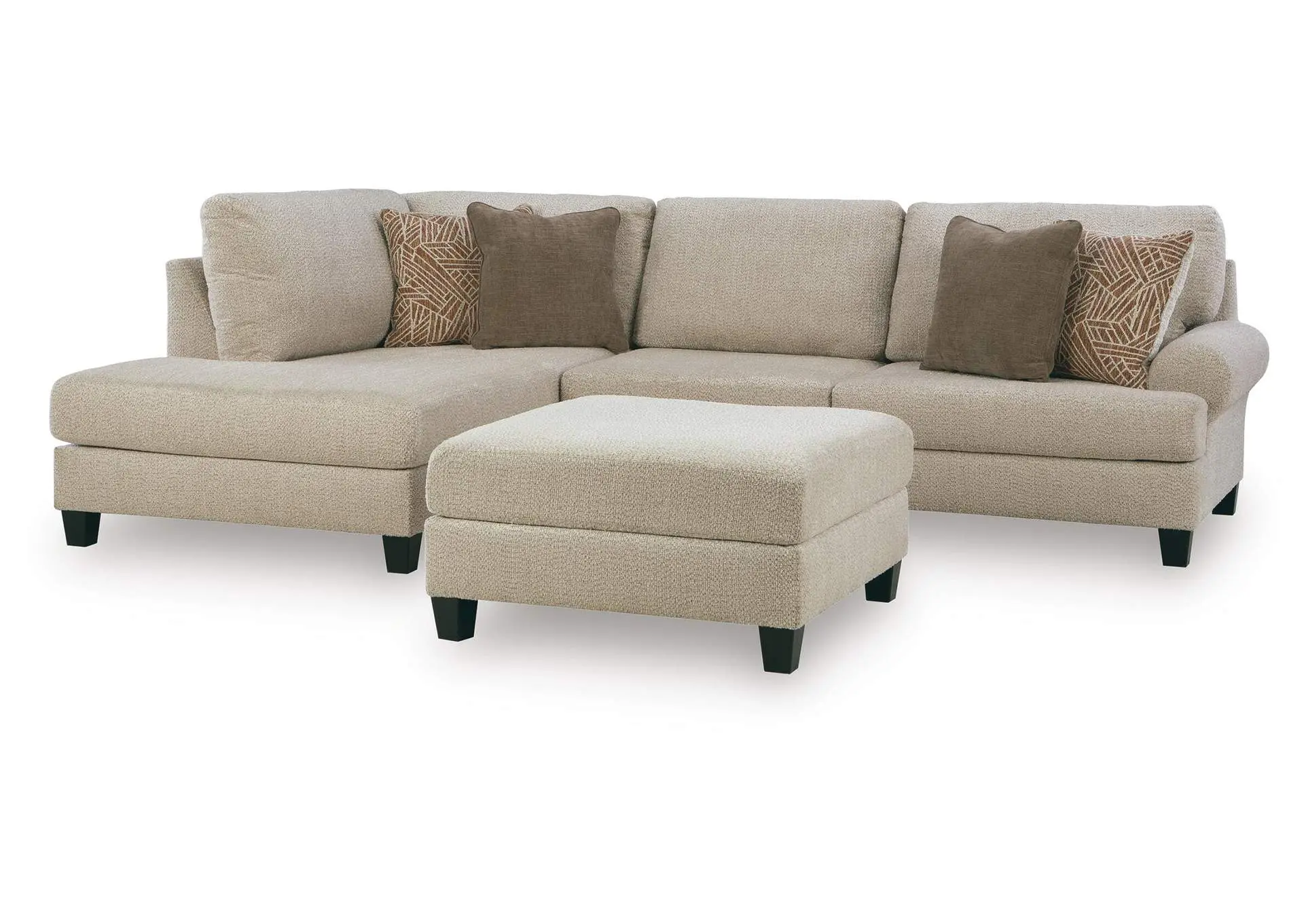 Steelwater Retreat 2-Piece Sectional with Chaise and Oversized Accent Ottoman