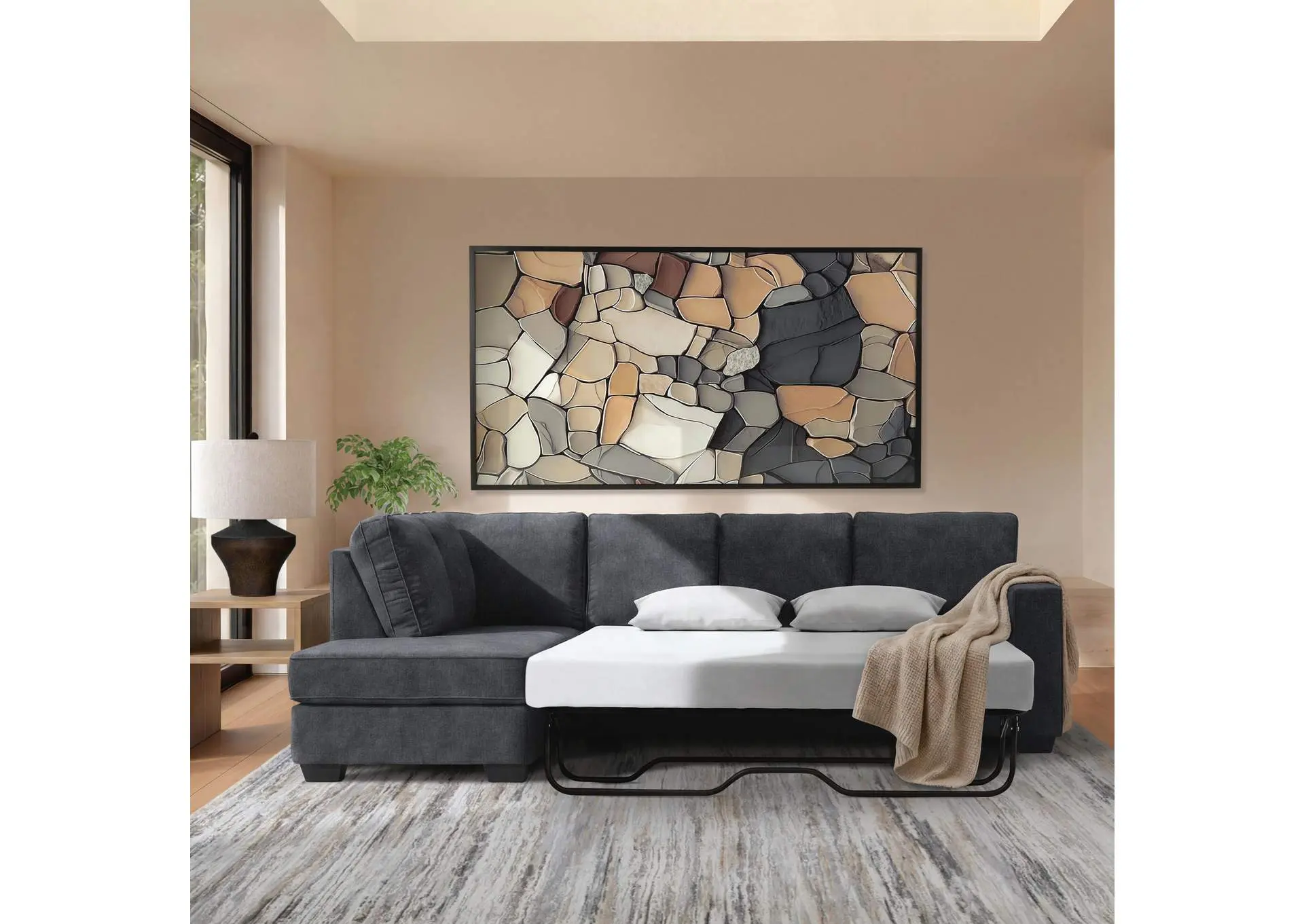 Altari 2-Piece Sleeper Sectional with Chaise — view 5