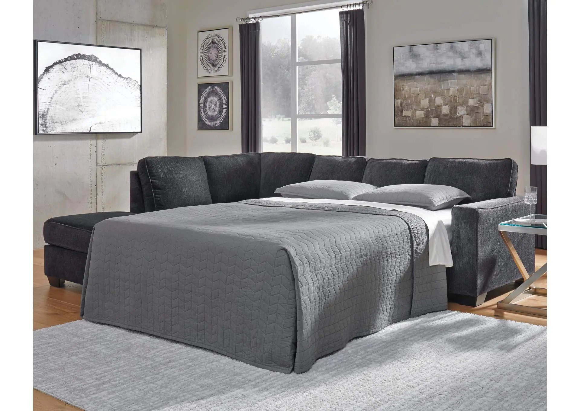 Altari 2-Piece Sleeper Sectional with Chaise — view 2
