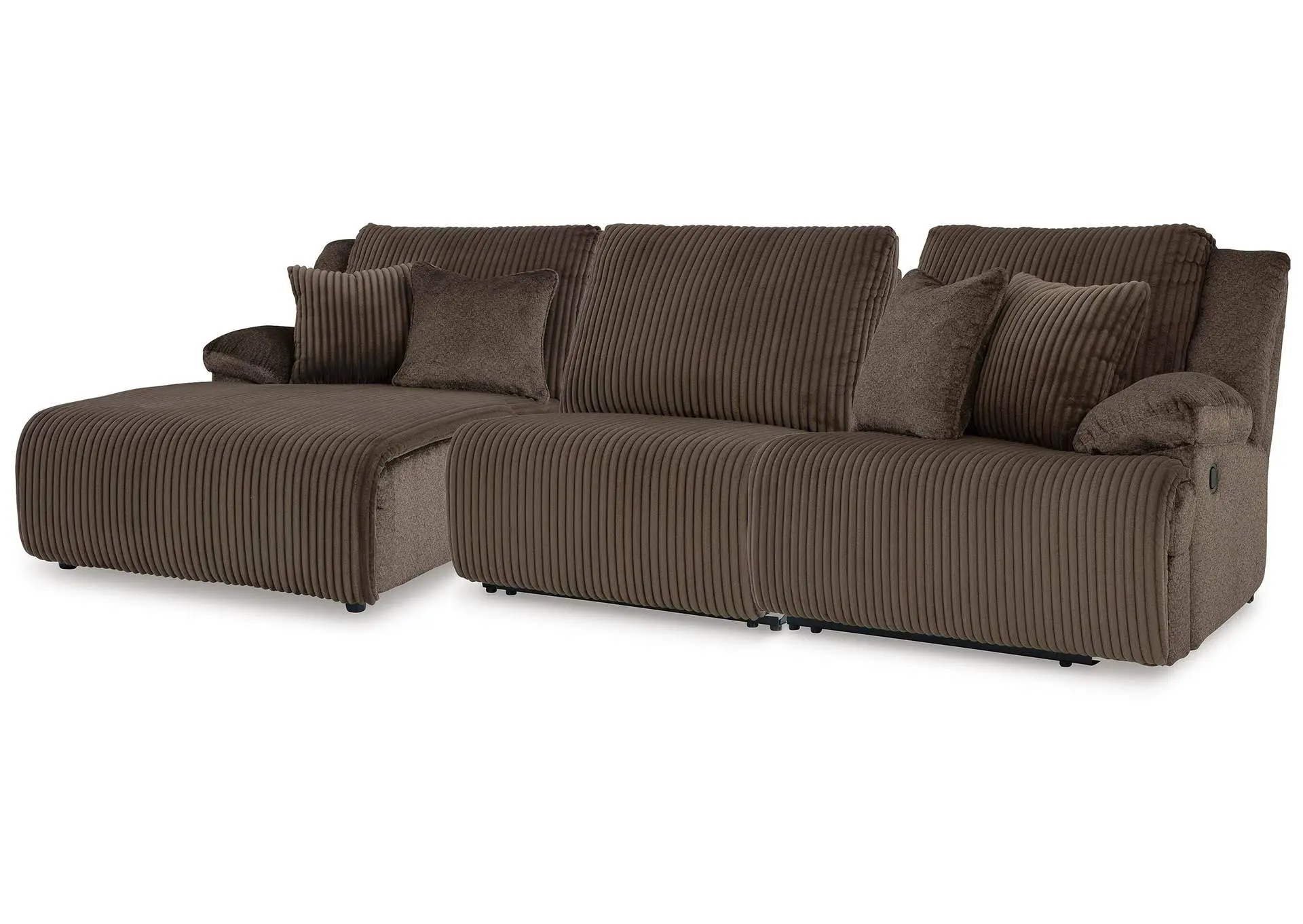 Top Tier 3-Piece Reclining Sofa Chaise Sectional