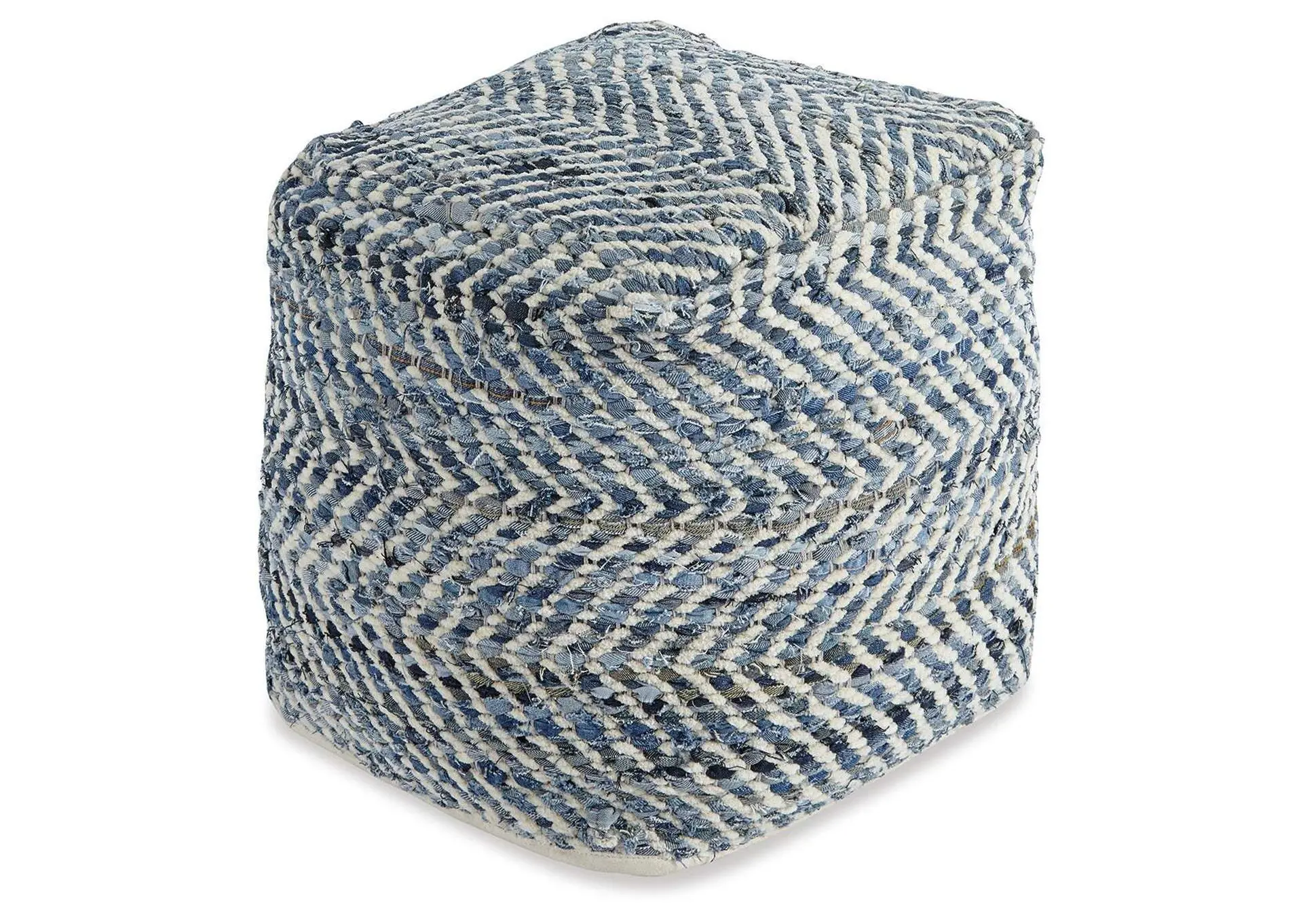 Chevron Pouf