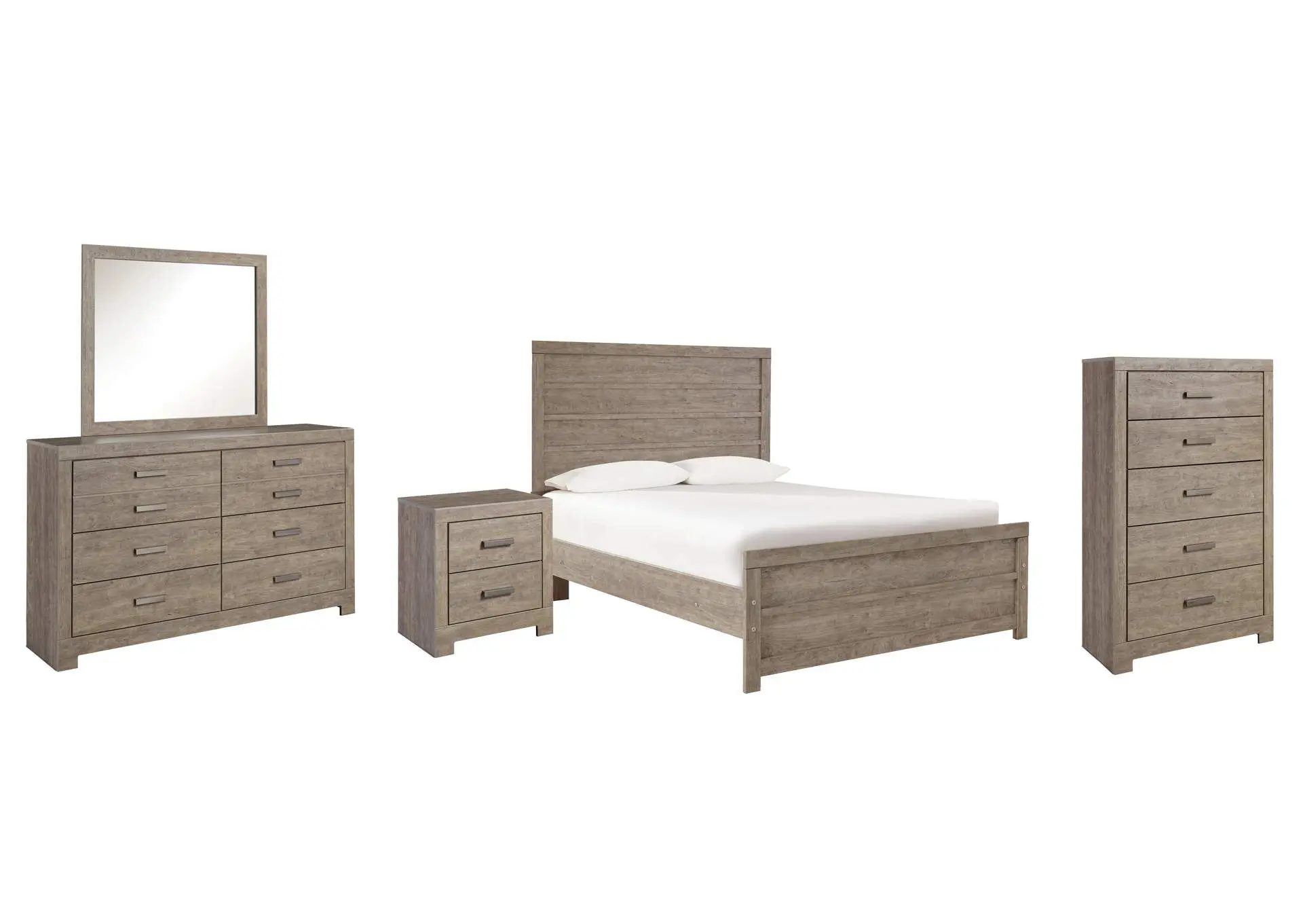 Culverbach Full Panel Bed, Dresser, Mirror, Chest and Nightstand