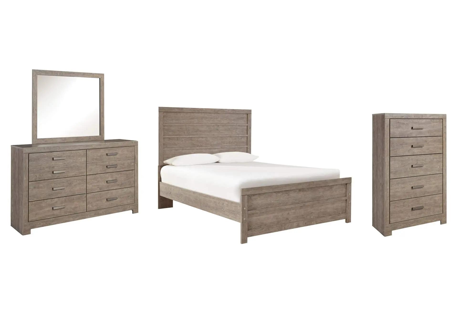 Culverbach Full Panel Bed, Dresser, Mirror and Chest
