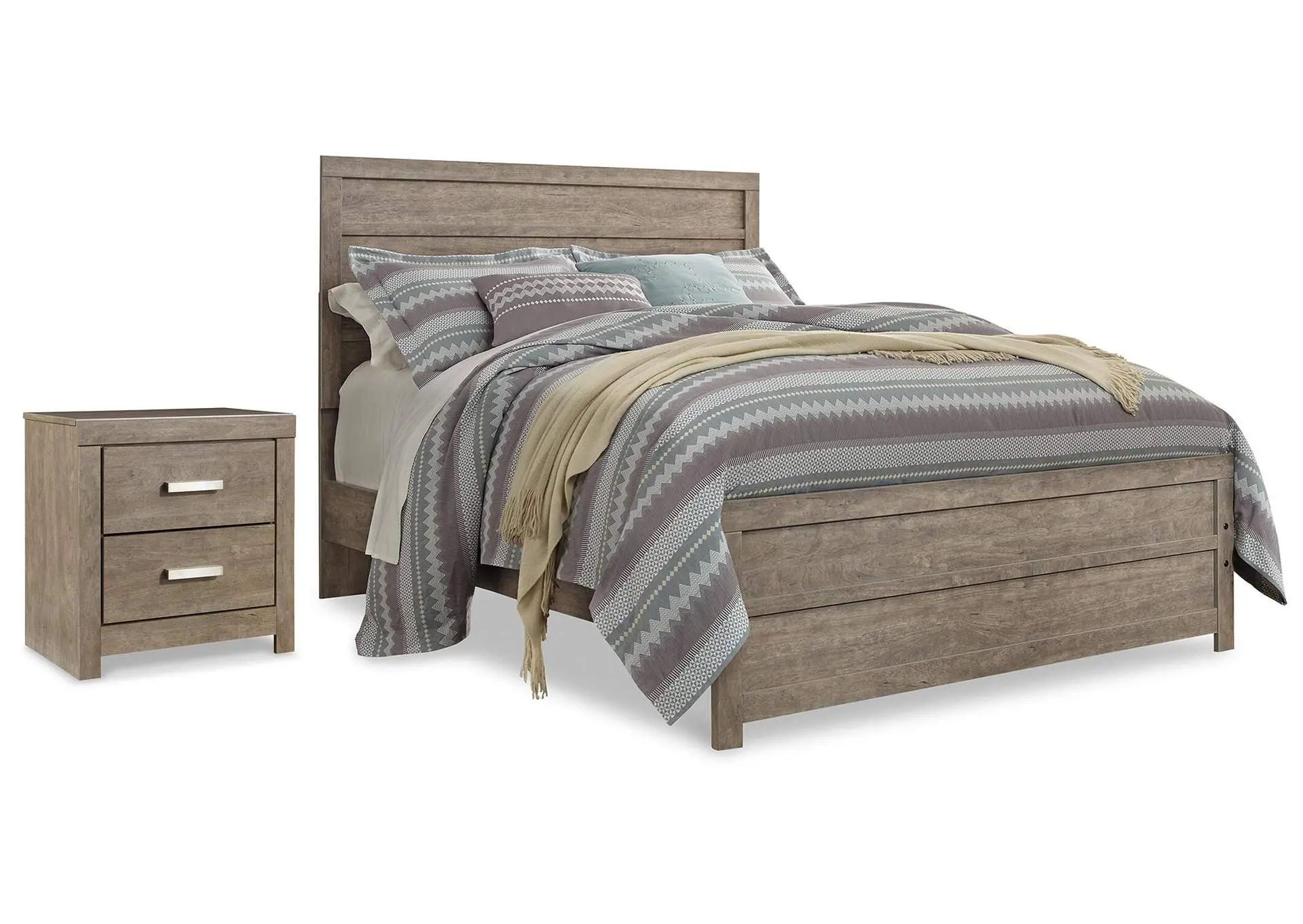 Culverbach Queen Panel Bed and Nightstand