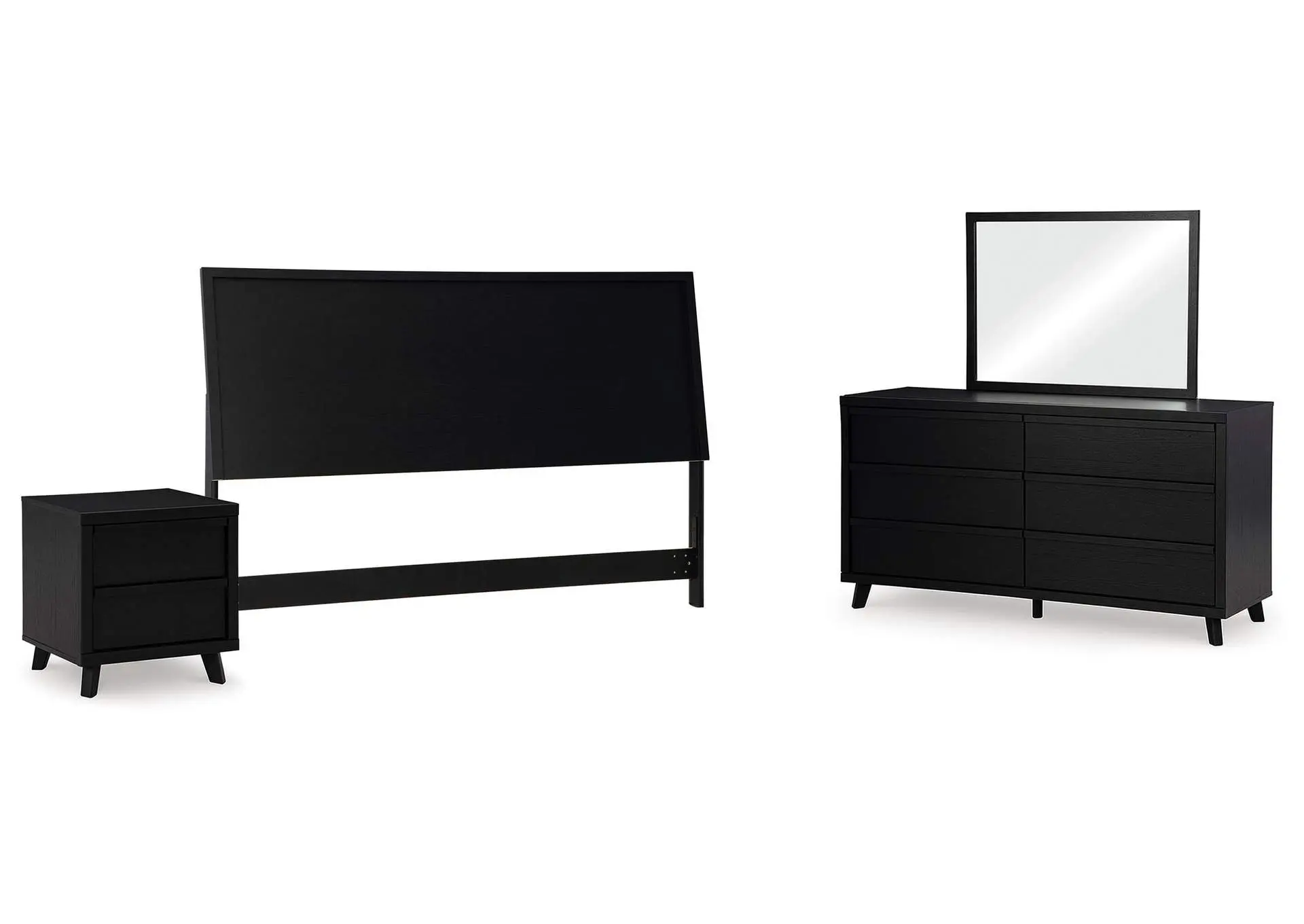 Danziar King Panel Headboard, Dresser, Mirror and Nightstand