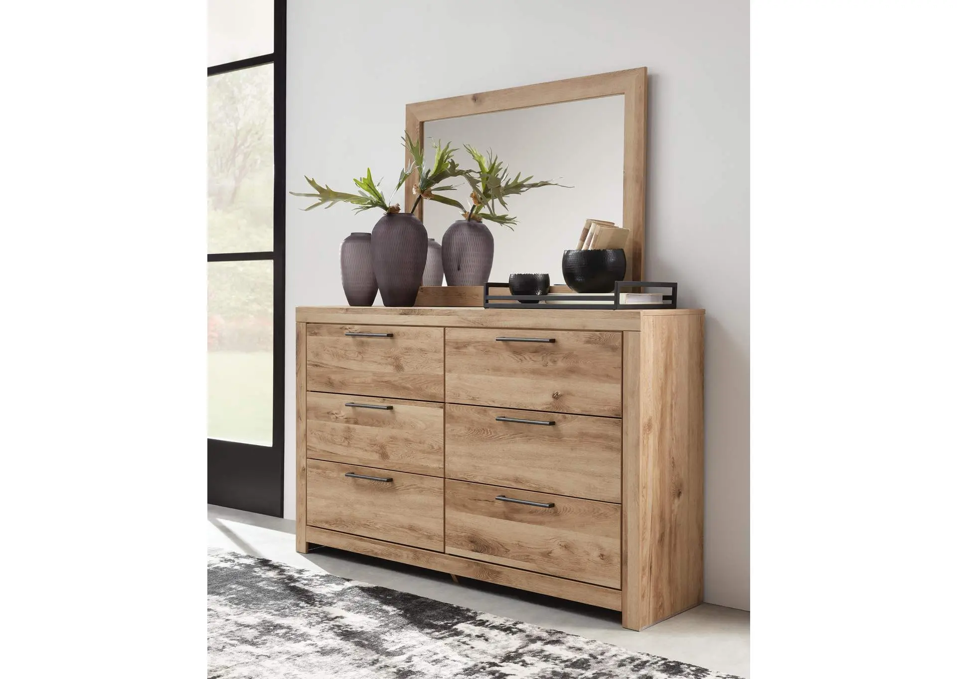 Hyanna Full Panel Storage Bed, Dresser, Mirror and 2 Nightstands — view 9
